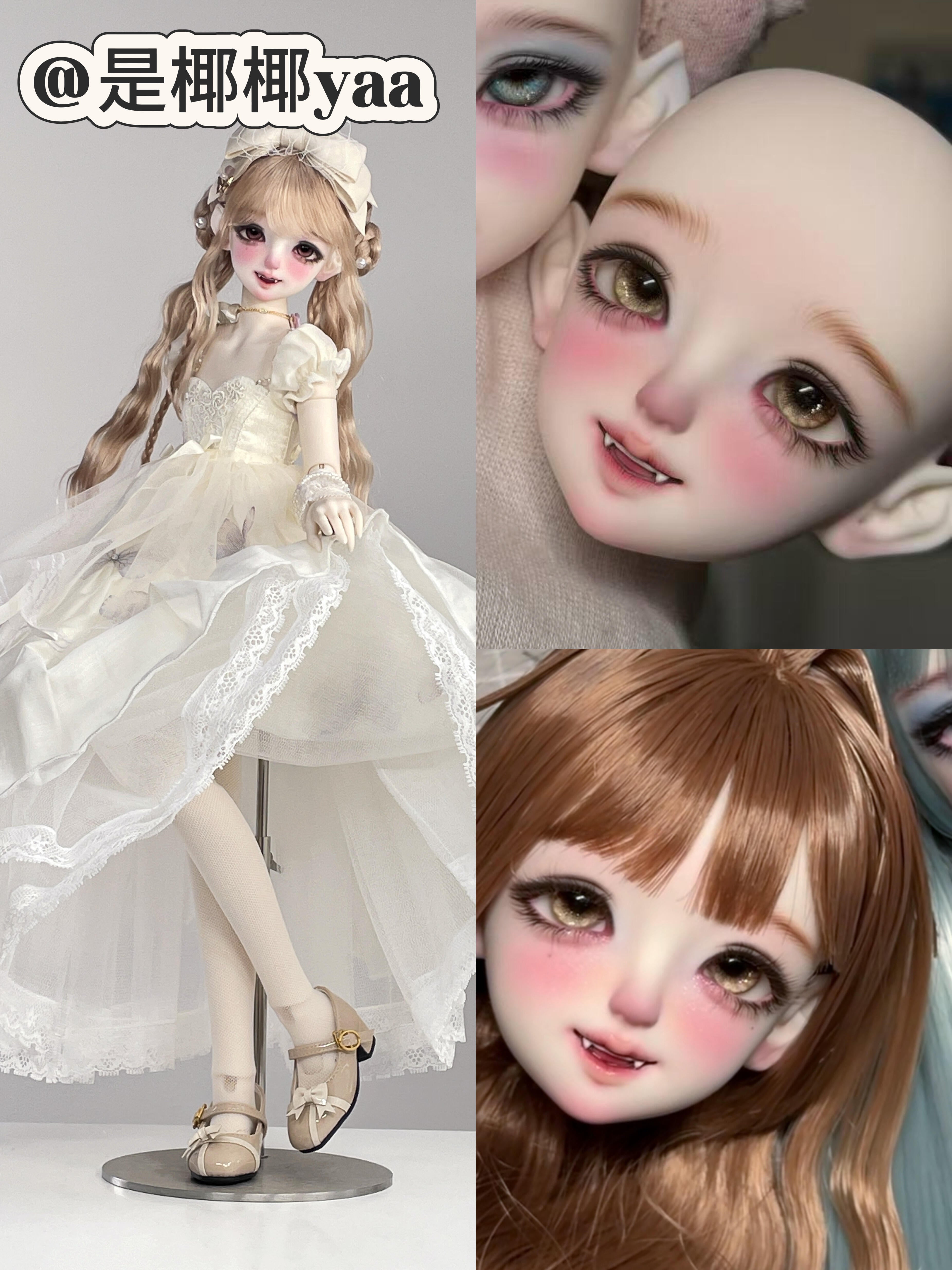 TC 1/4 BJD head Elvis & Avina