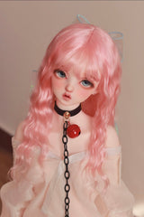 DongYu 1/3 1/4 1/6 Angora Mohair long wig Peach color