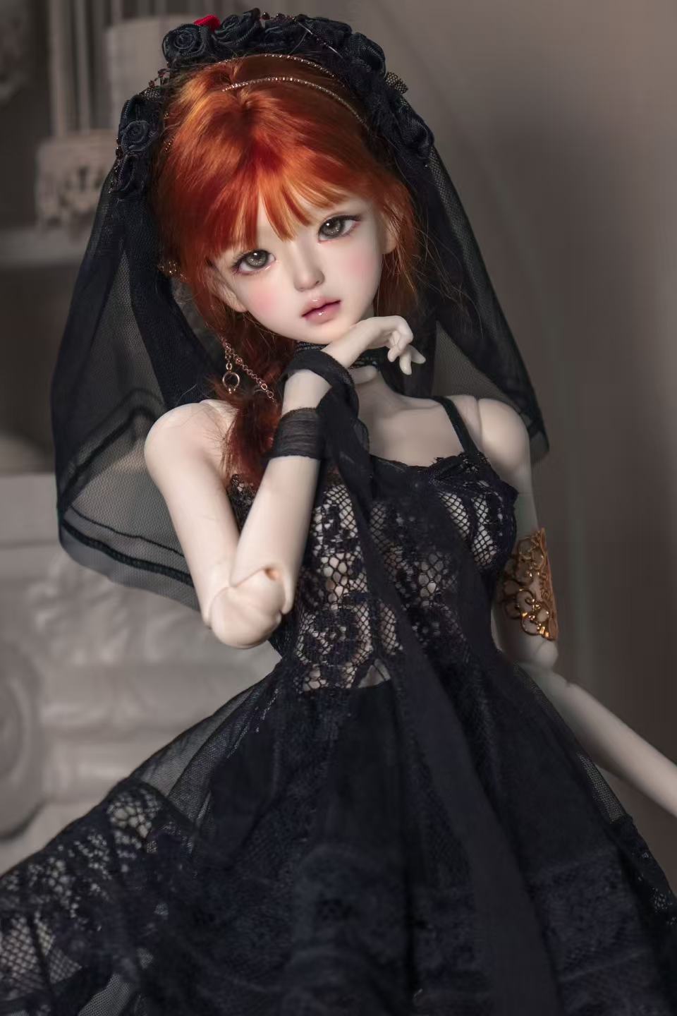 QianQian 1/4 1/3 BJD Head Lilac