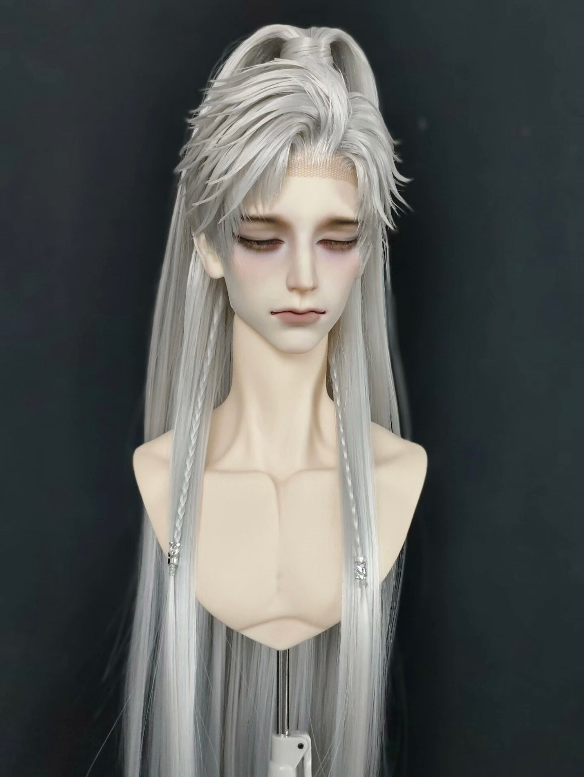 Sylus cos 1/3 75cm bjd high ponytail long wig