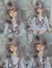 DongYu 1/3 1/4 1/6 Angora Mohair long wig silver grey