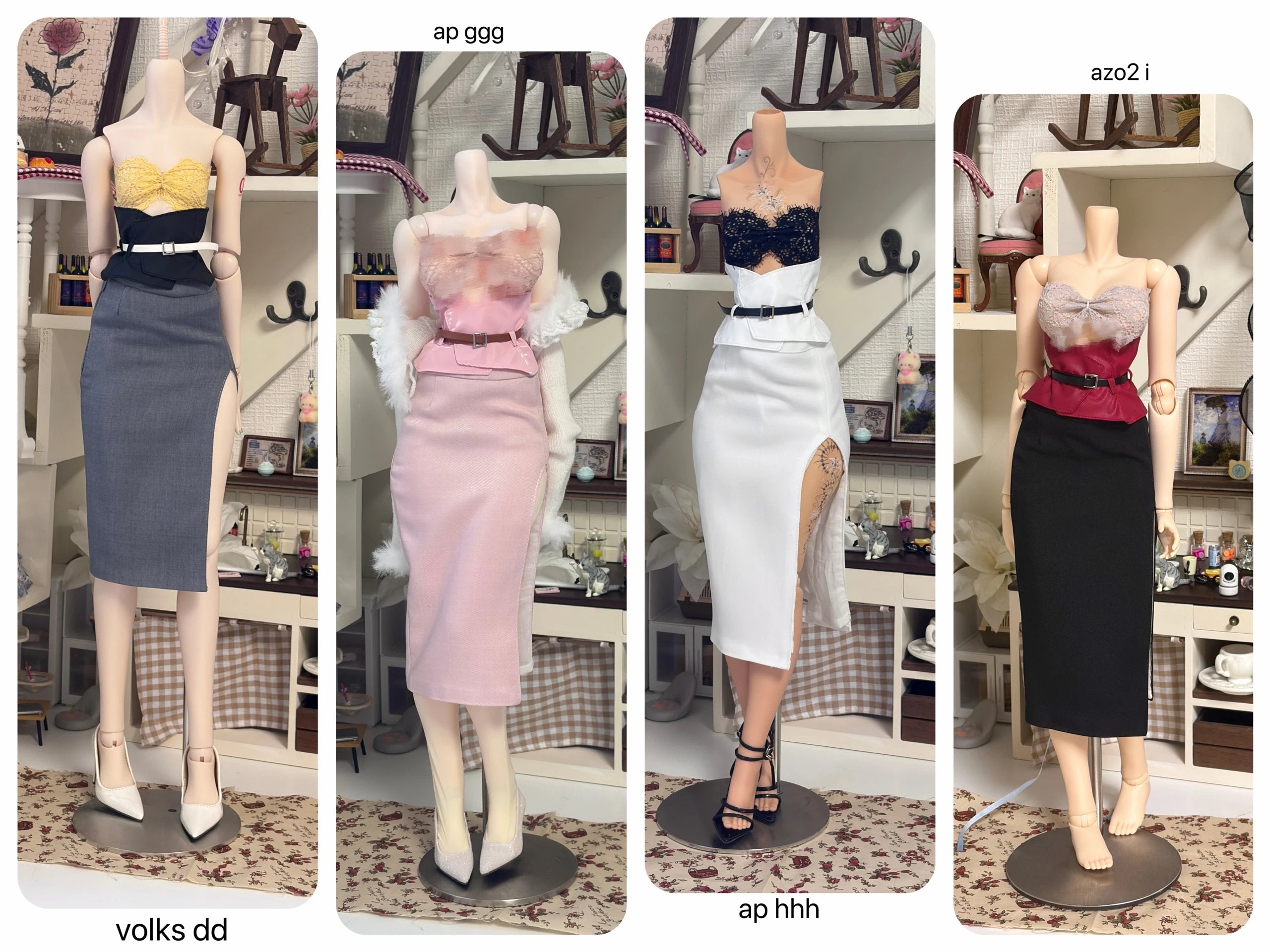 MorningFrost 1/4 AP size Bodycon skirt set BJD clothing