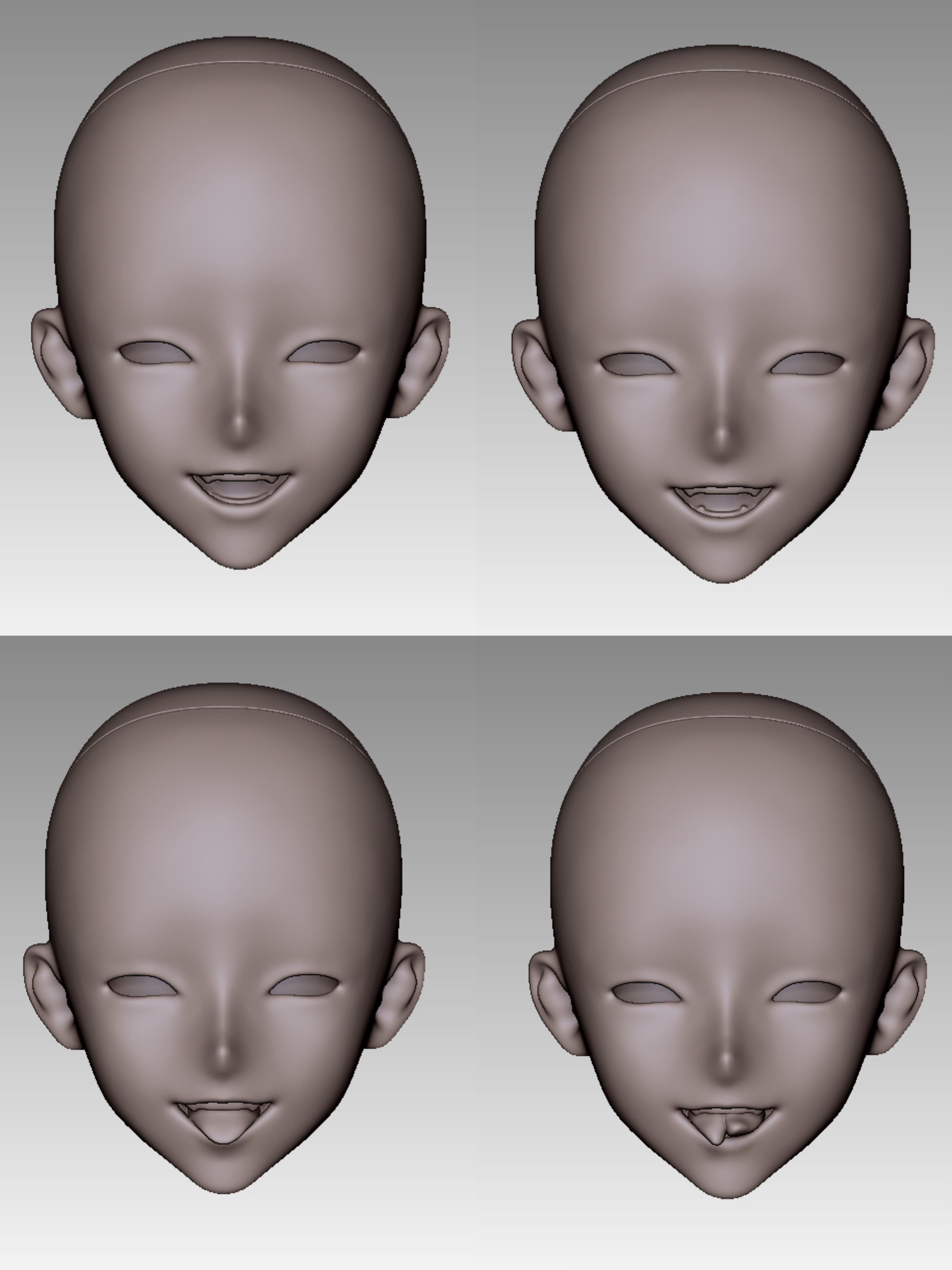 Asai 1/4 BJD head nude doll Akira