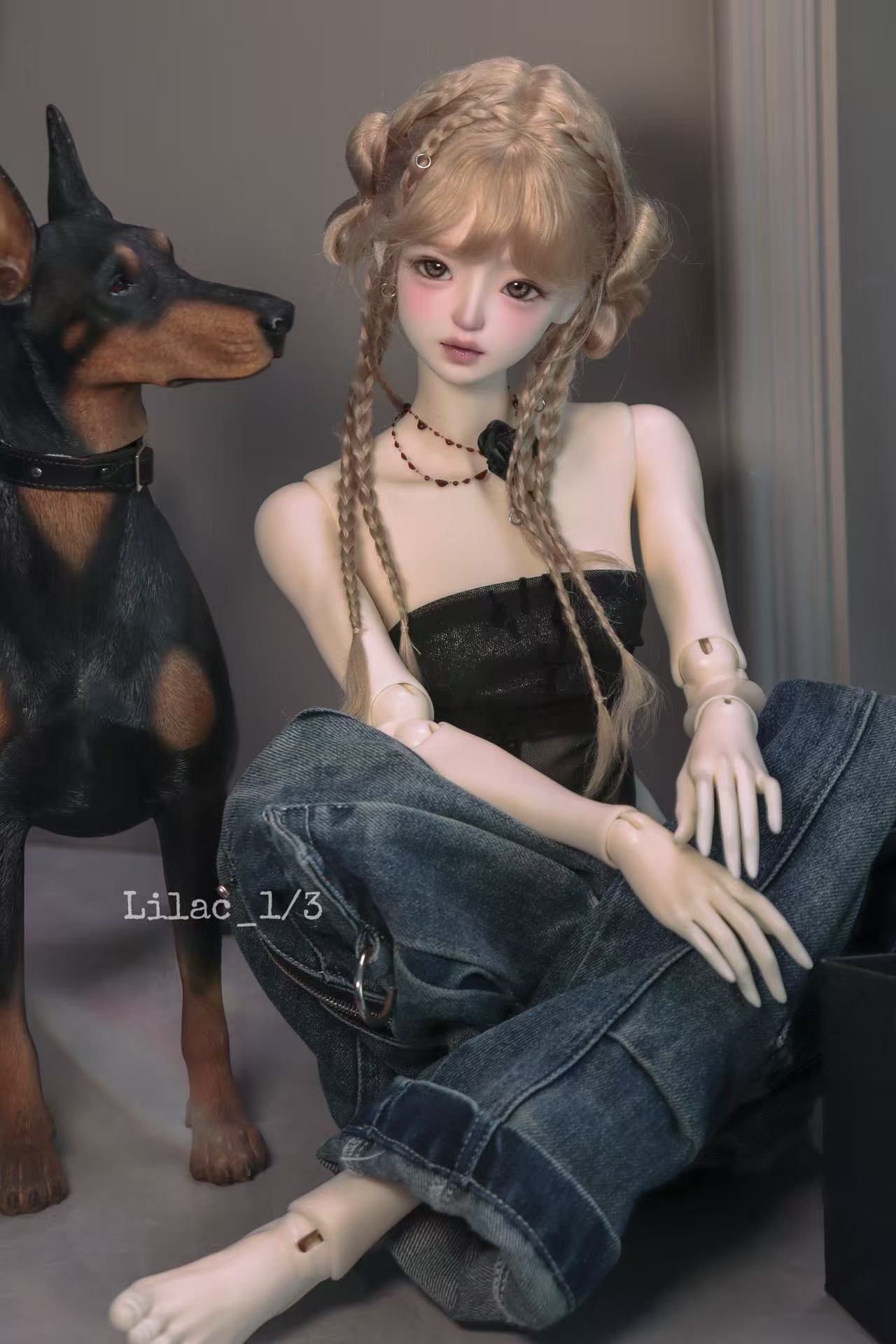 QianQian 1/4 1/3 BJD Head Lilac