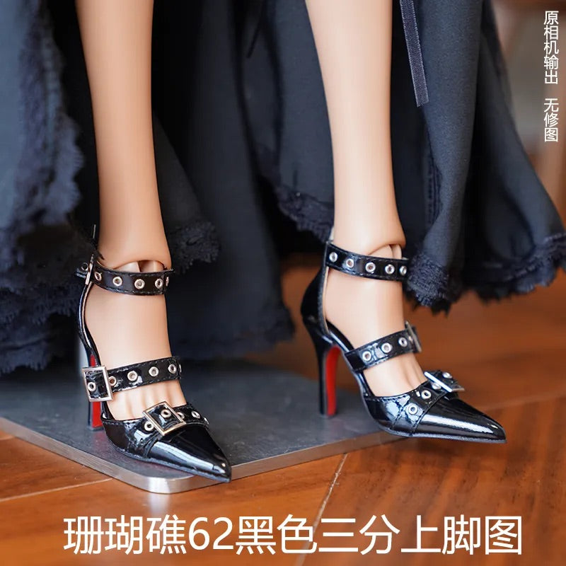 The Lost Rabbit 1/4 1/3 big girls and uncles Studded high heels BJD shoes代购