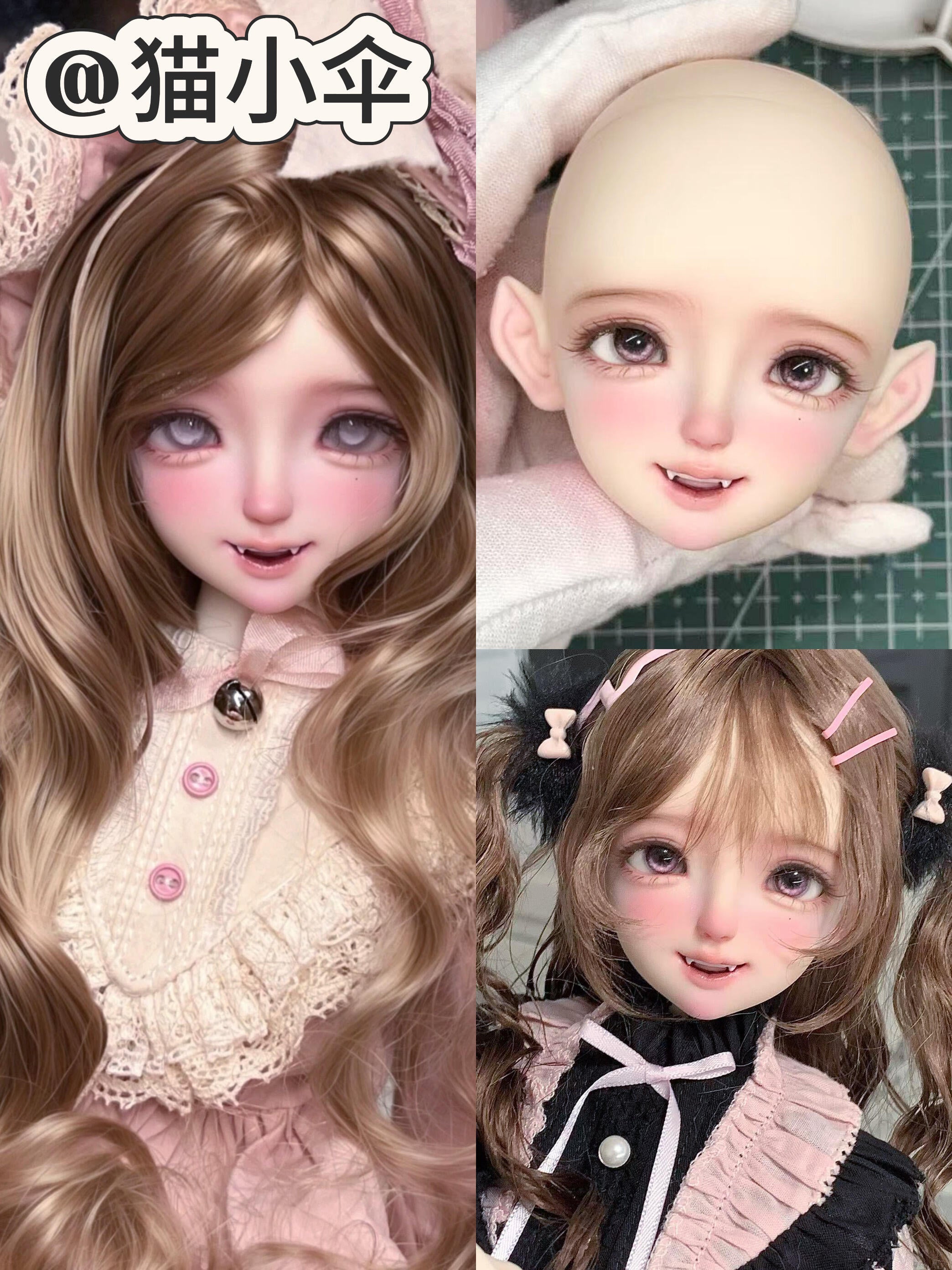 TC 1/4 BJD head Elvis & Avina