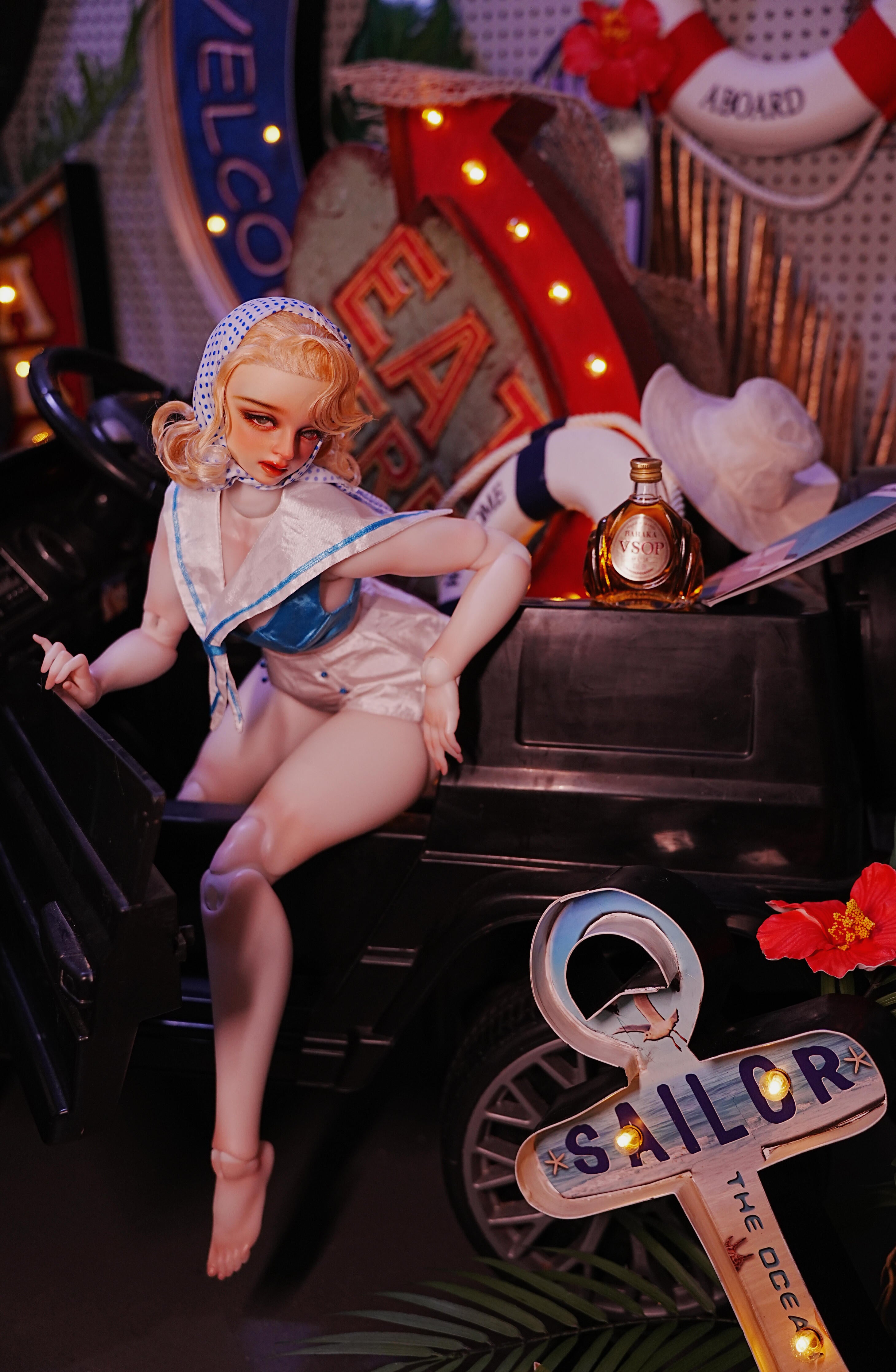 BlackShip 1/4 1/3 BJD body oil painting style