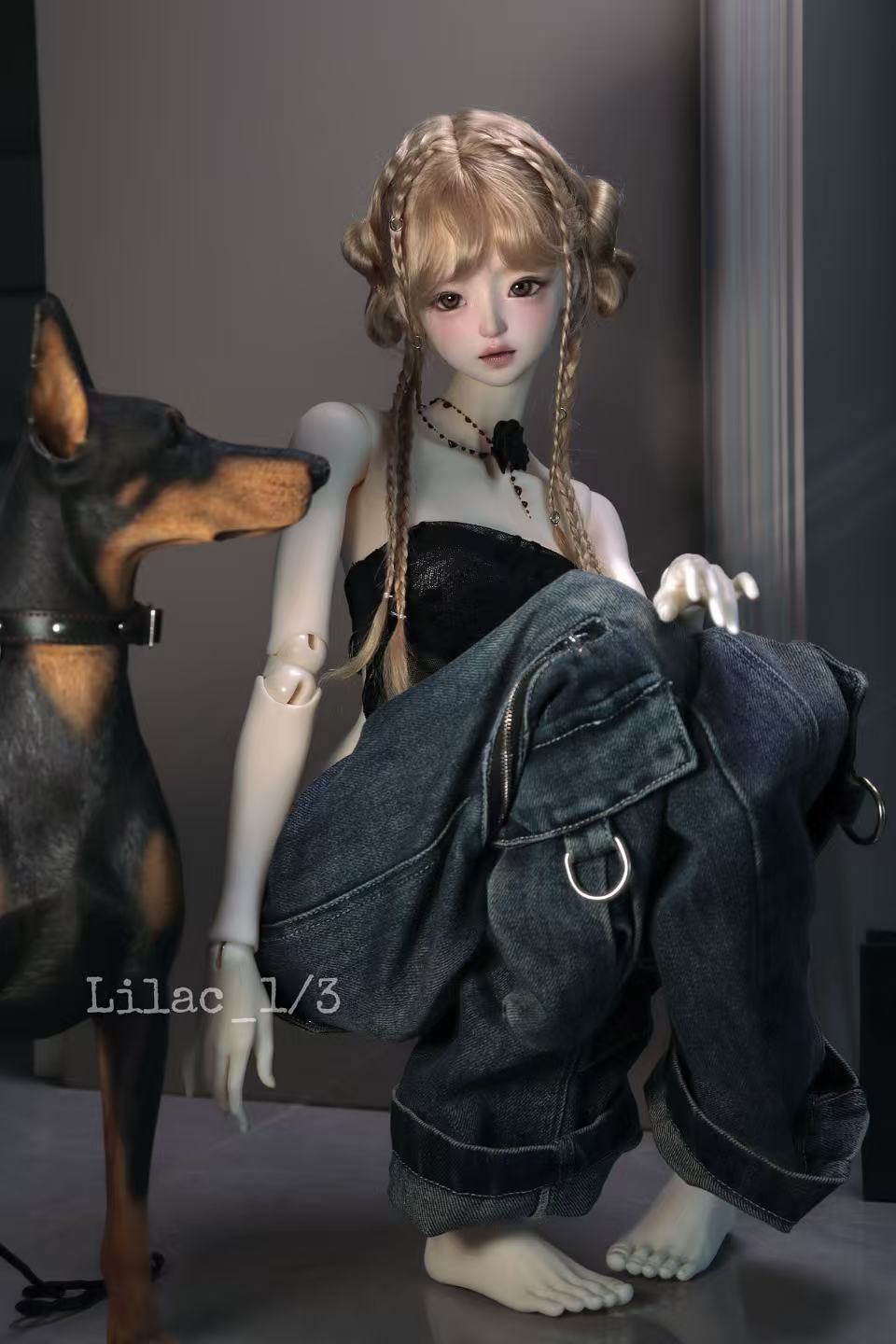 QianQian 1/4 1/3 BJD Head Lilac