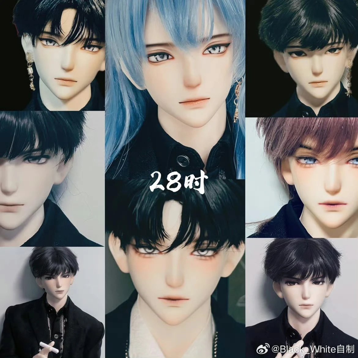 BlackWhite 时 26TH 28TH.VER 75cm BJD Head