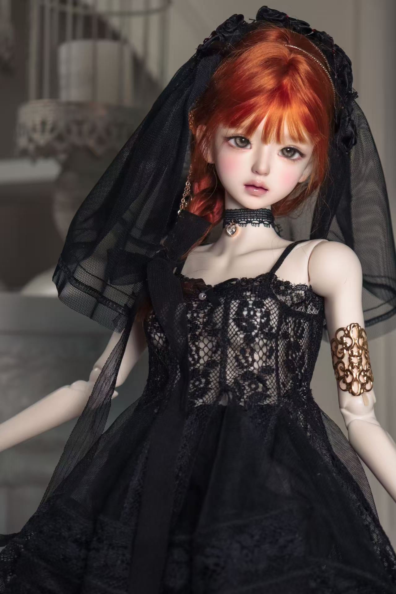 QianQian 1/4 1/3 BJD Head Lilac