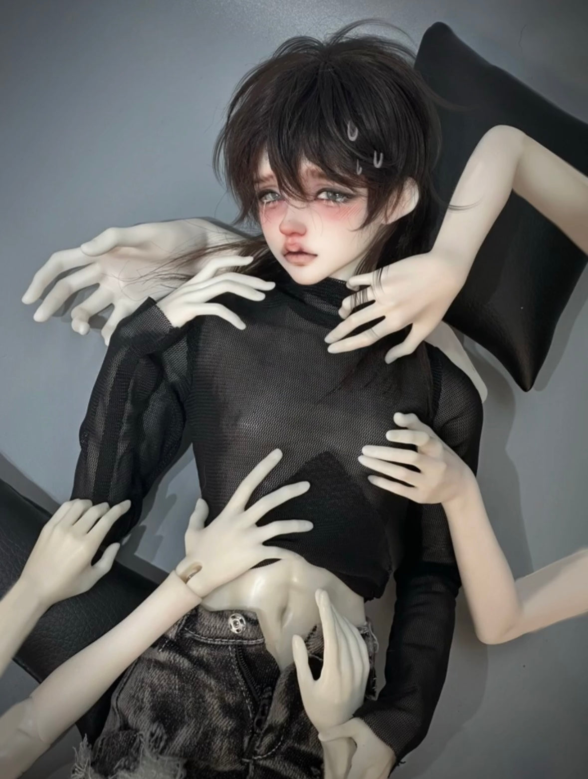 The bad world researcher 1/4 BJD head BaiYan Not smiling