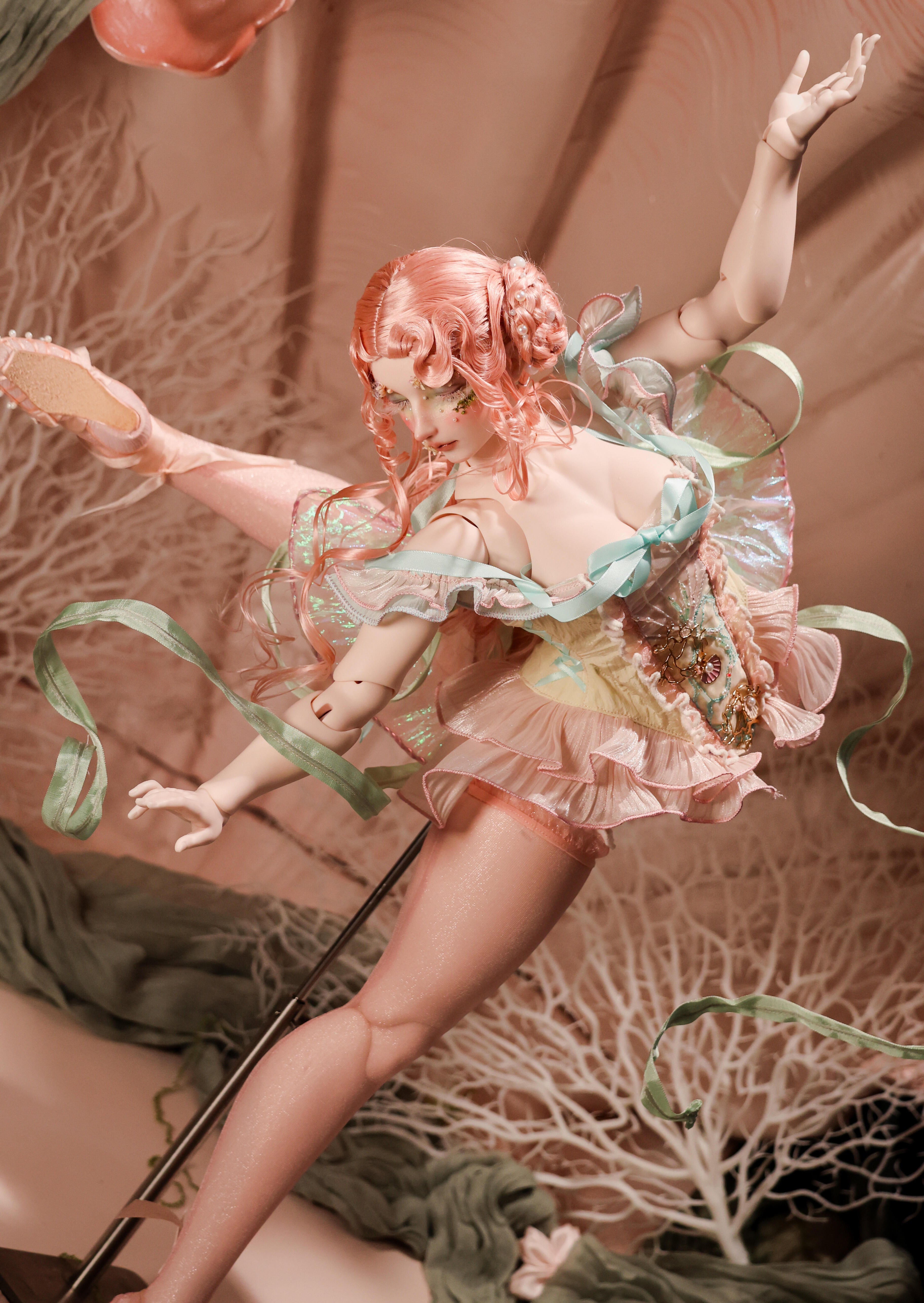 BlackShip 1/4 1/3 BJD body oil painting style nude dull full set Unique skin tone