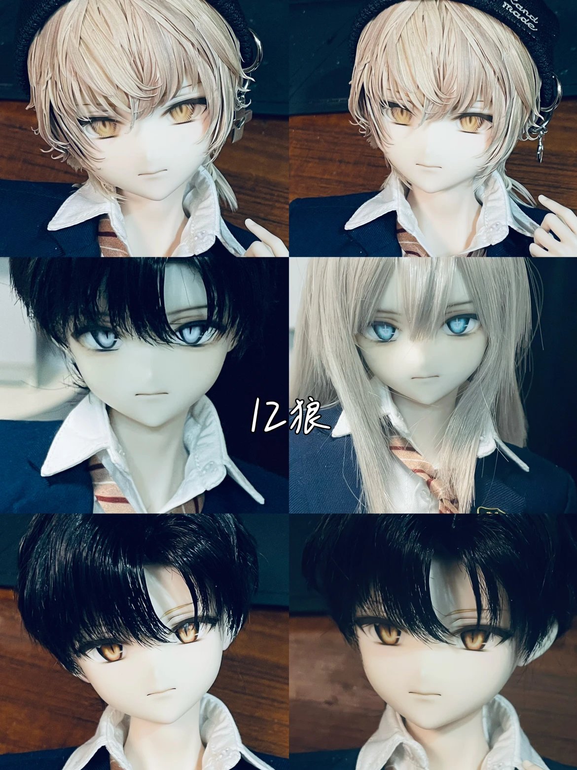 BlackWhite 菟 & 狼12TH.VER 1/4 BJD Head New