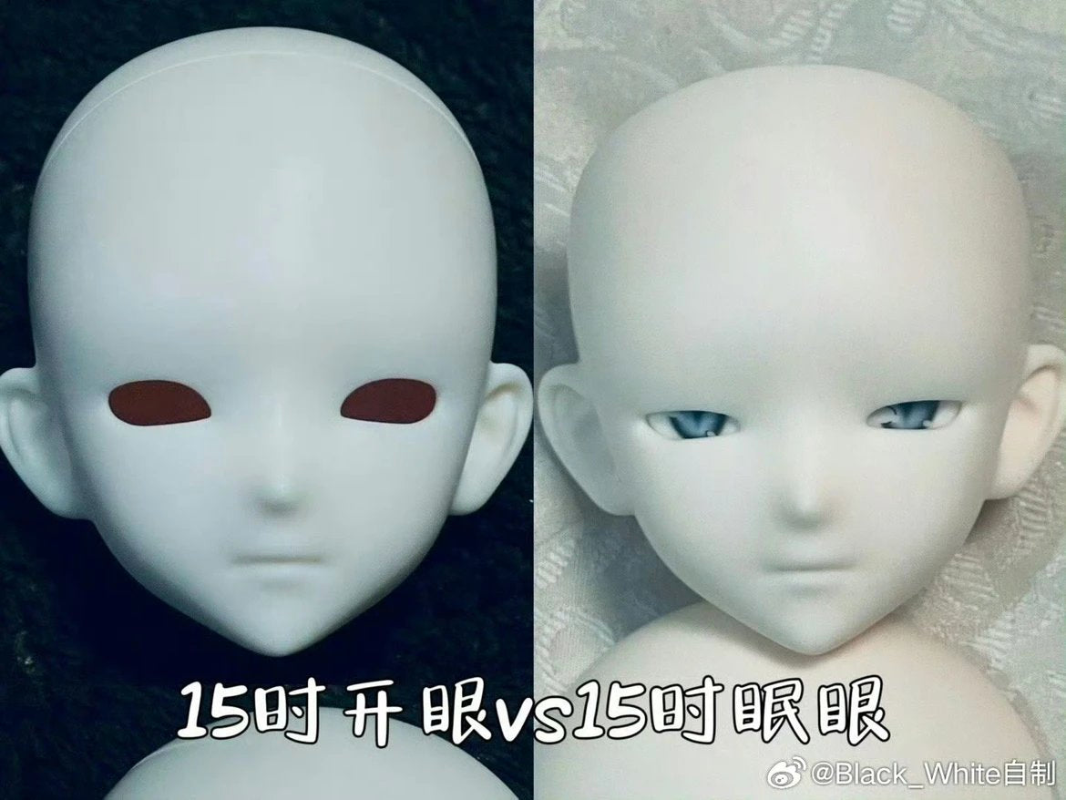 BlackWhite 15TH.VER 时 1/4 1/3 BJD Head