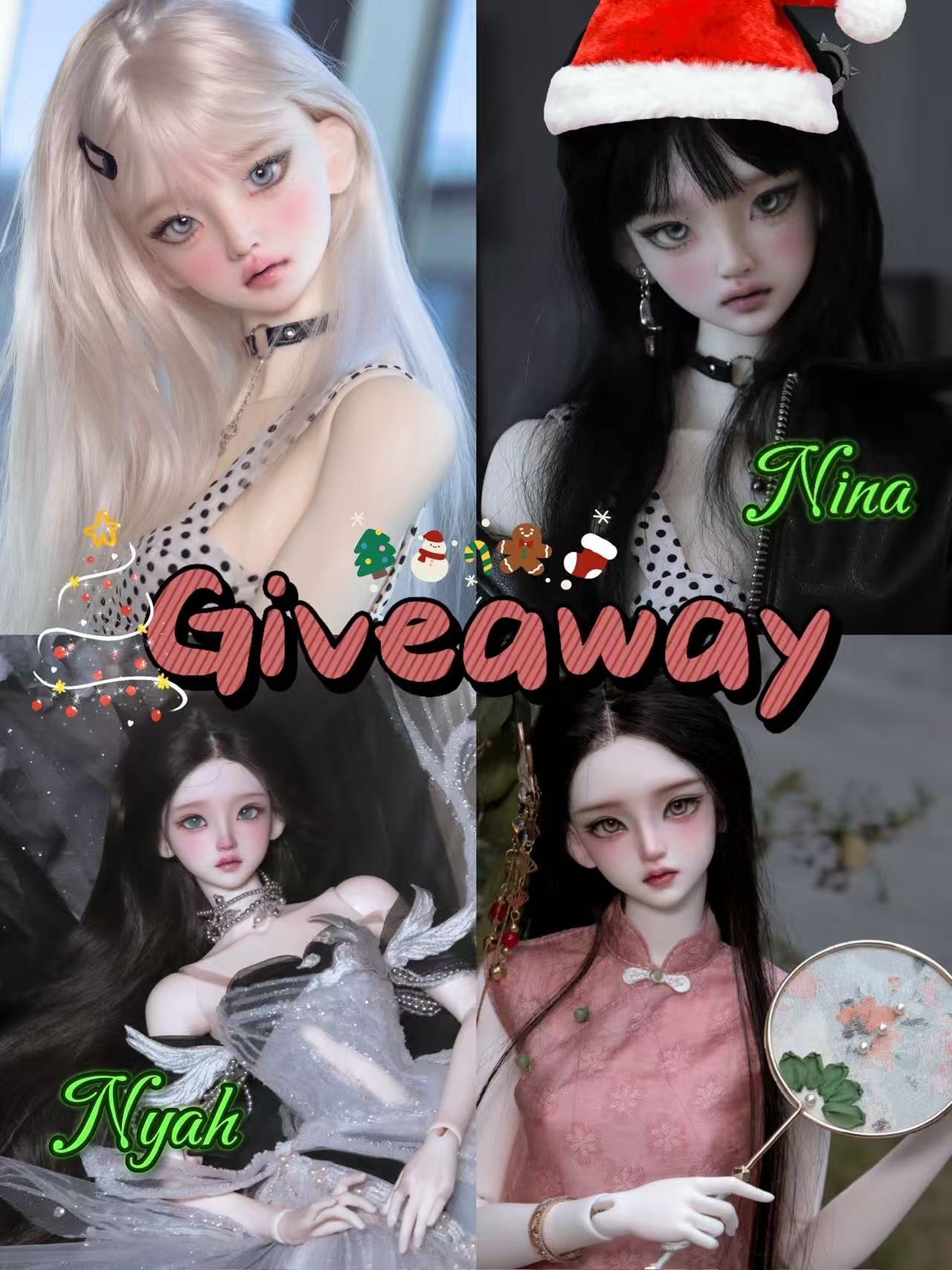 QianQian 1/3 BJD Head Nina & Nyah