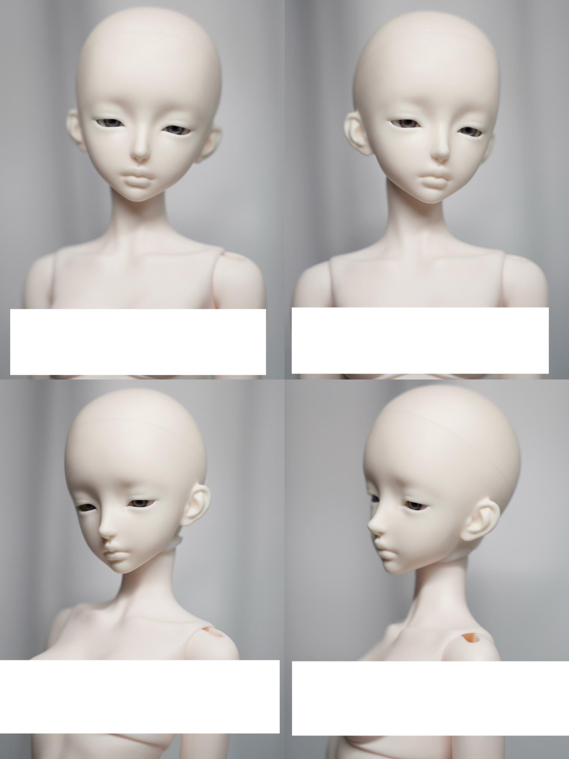 Arctic Rabbit 1/4 BJD Head ChloAI half sleeping