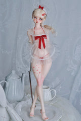 Minimalism 1/4 Frosted translucent maid apron set BJD clothing