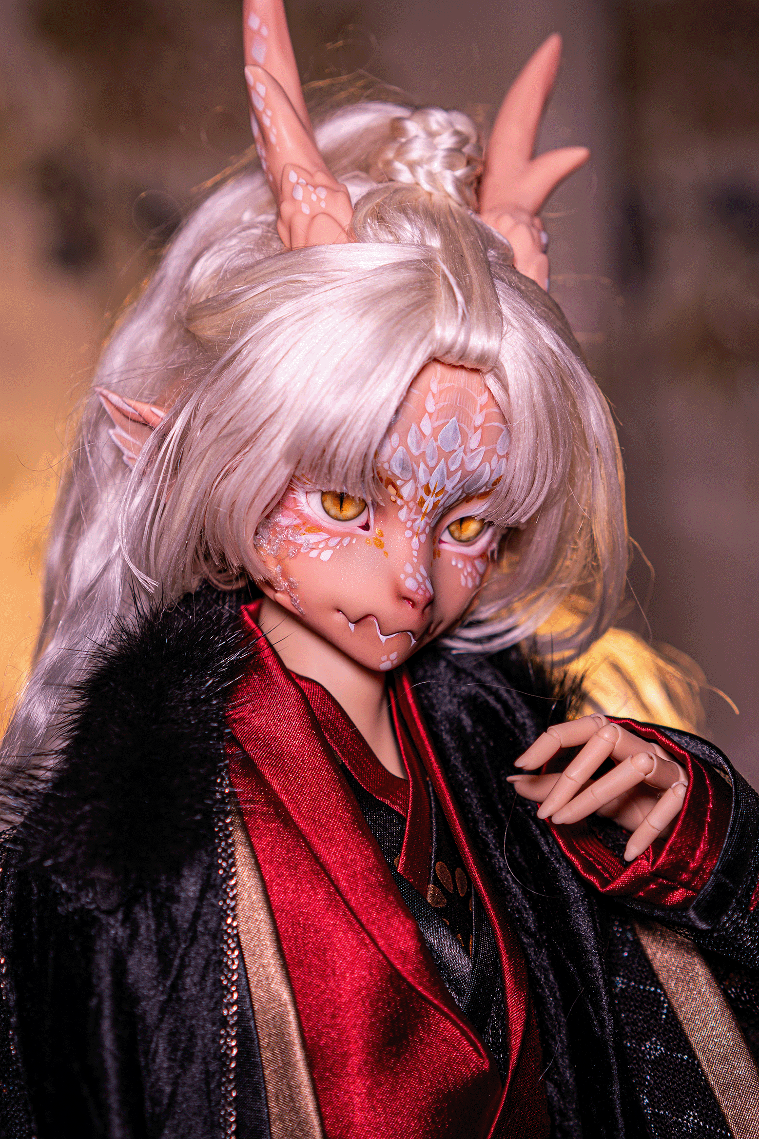 Kukudoll 1/4 BJD head Little Dragon