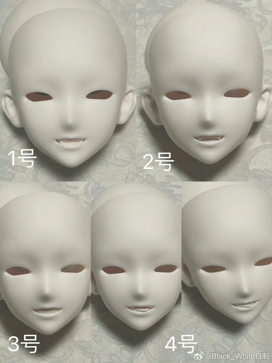 BlackWhite 15VER & 23VER 戎 1/4 1/3 BJD Head