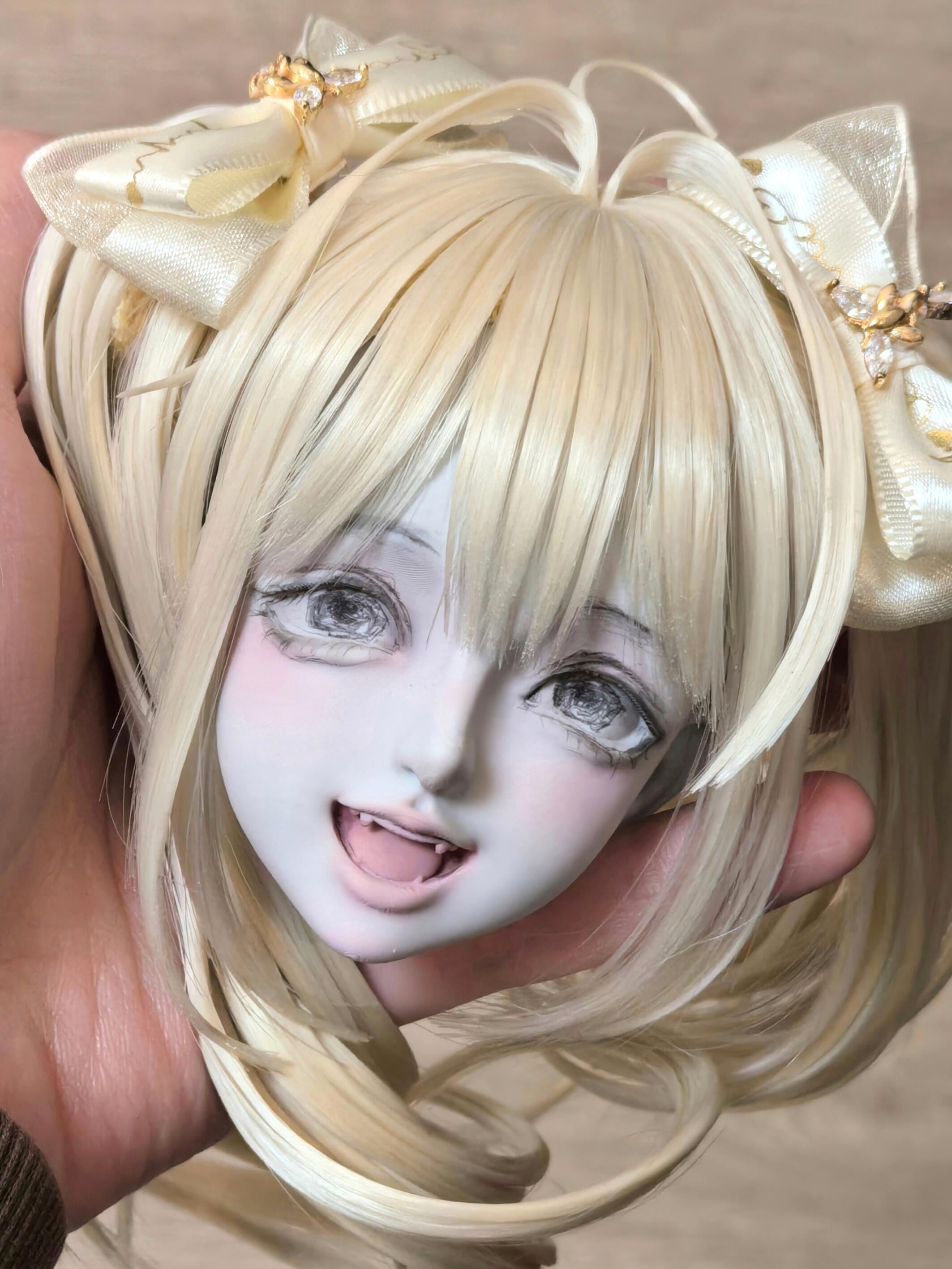 Lalunadoll 1/4 BJD head Kitty Bean & Rice cake body