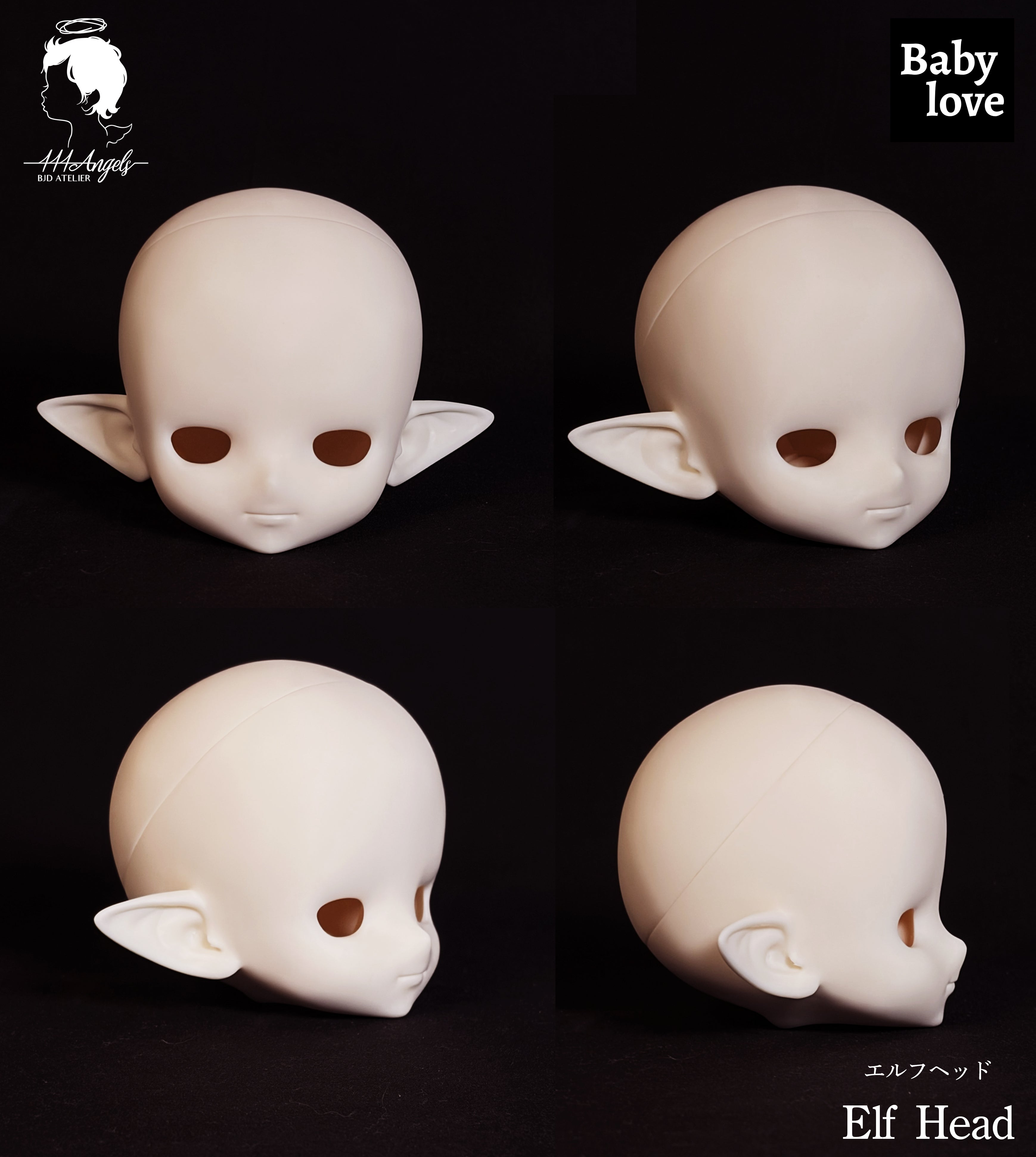 444Angels 1/6 bjd heads nude doll Baby Love