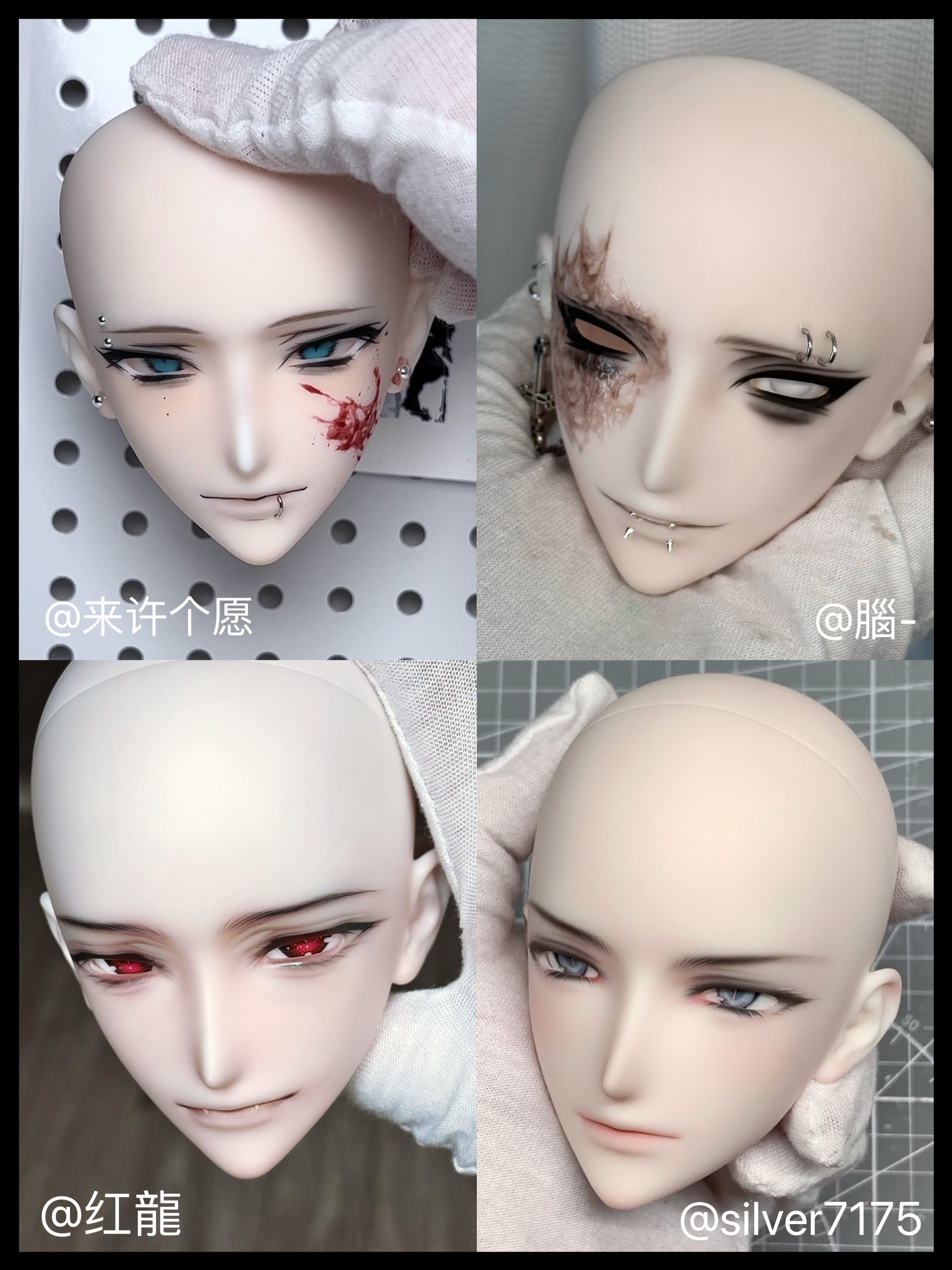 Ermutu 70cm 75cm BJD head SpadesK