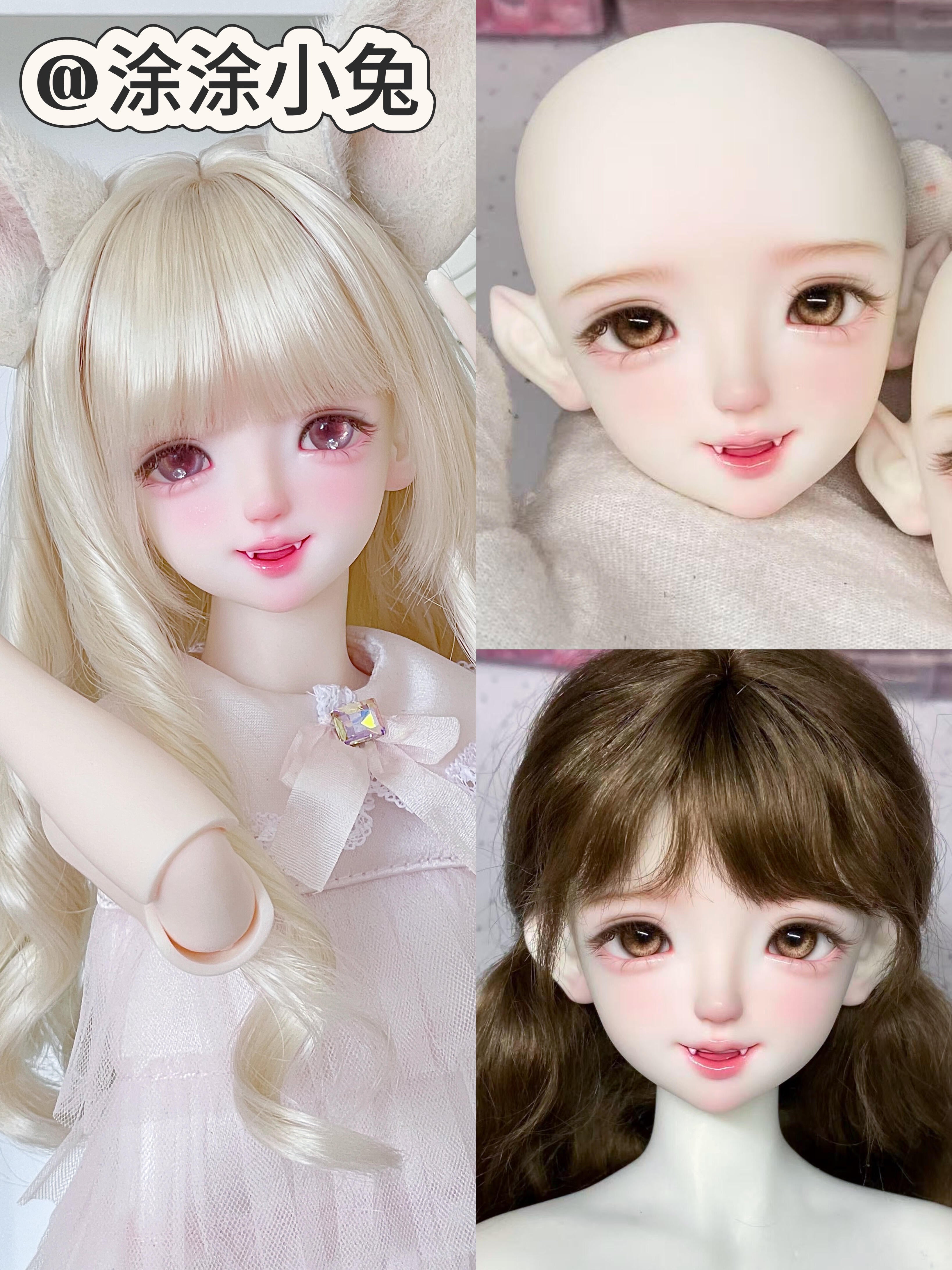 TC 1/4 BJD head Elvis & Avina