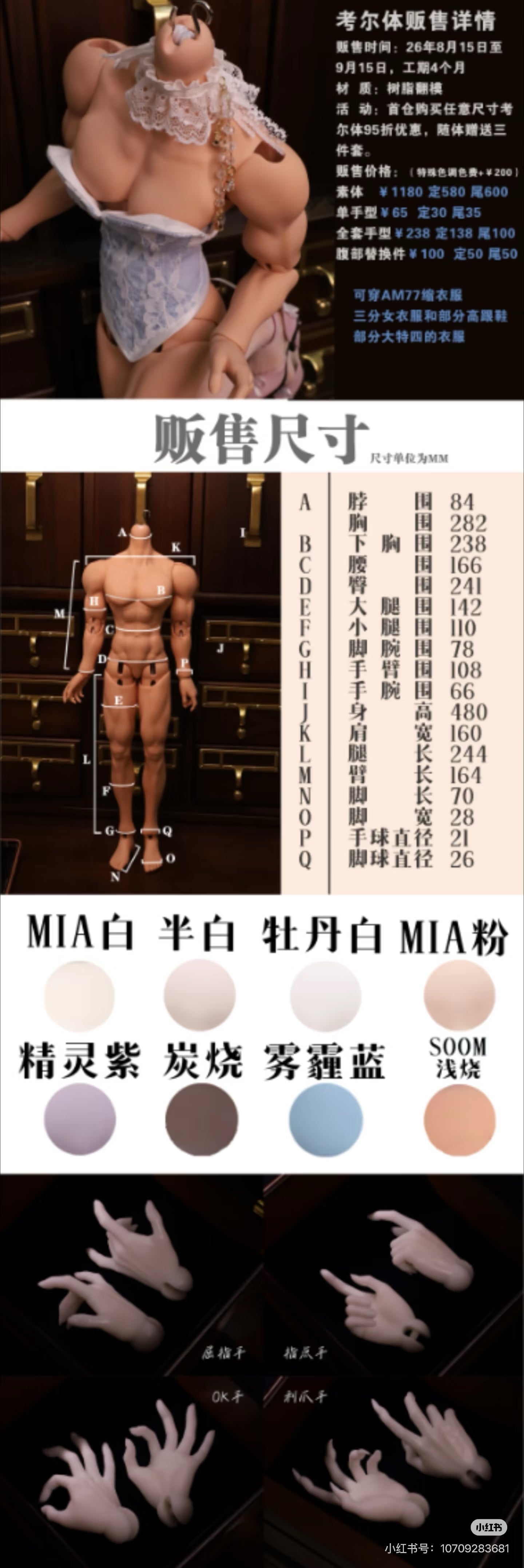 ForestDoll 1/8 1/6 1/4 bjd male body