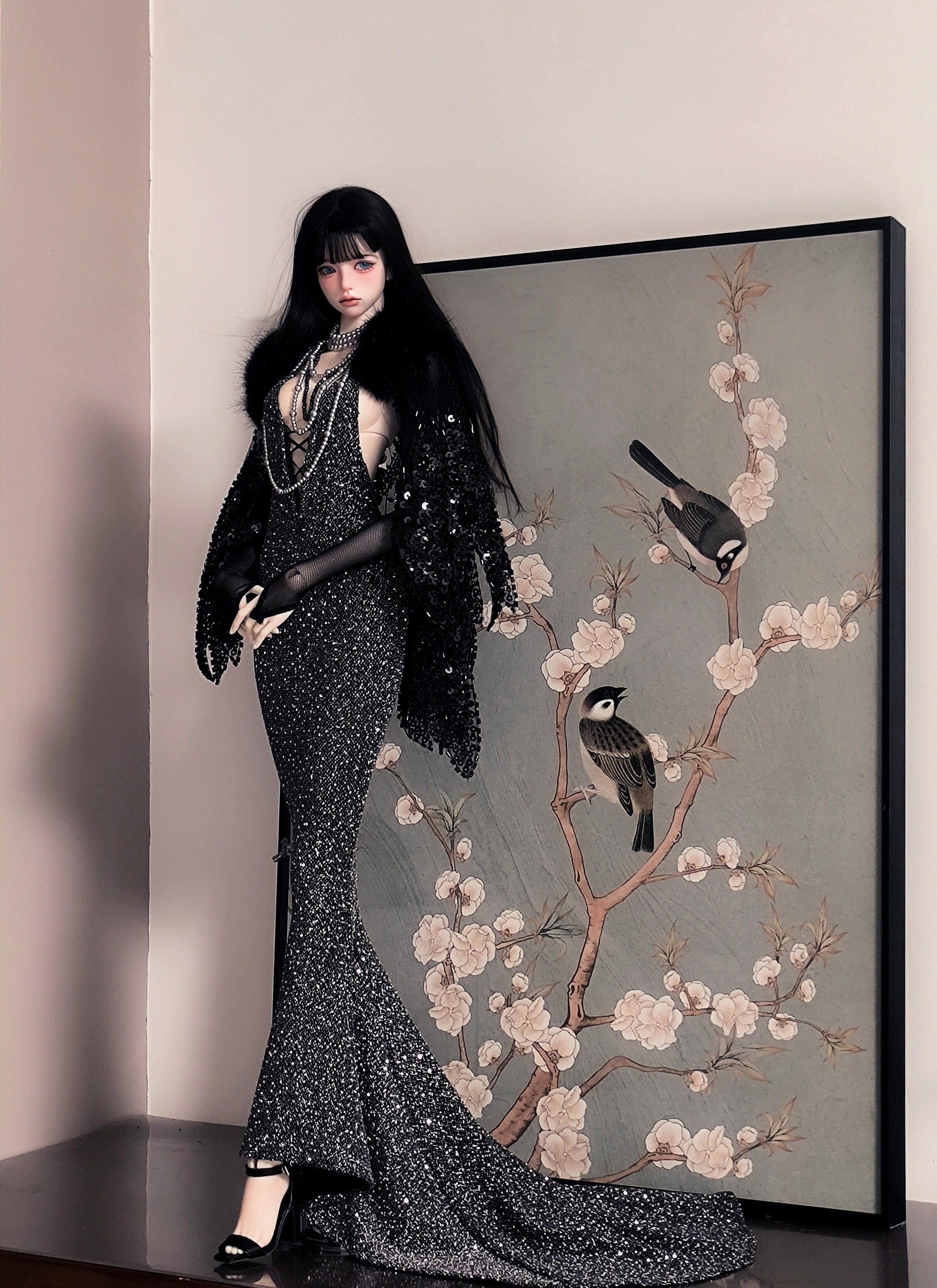 BIA 1/3 68-77cm BJD outfits Lady Scorpion-Bone Mermaid-Cut Skirt