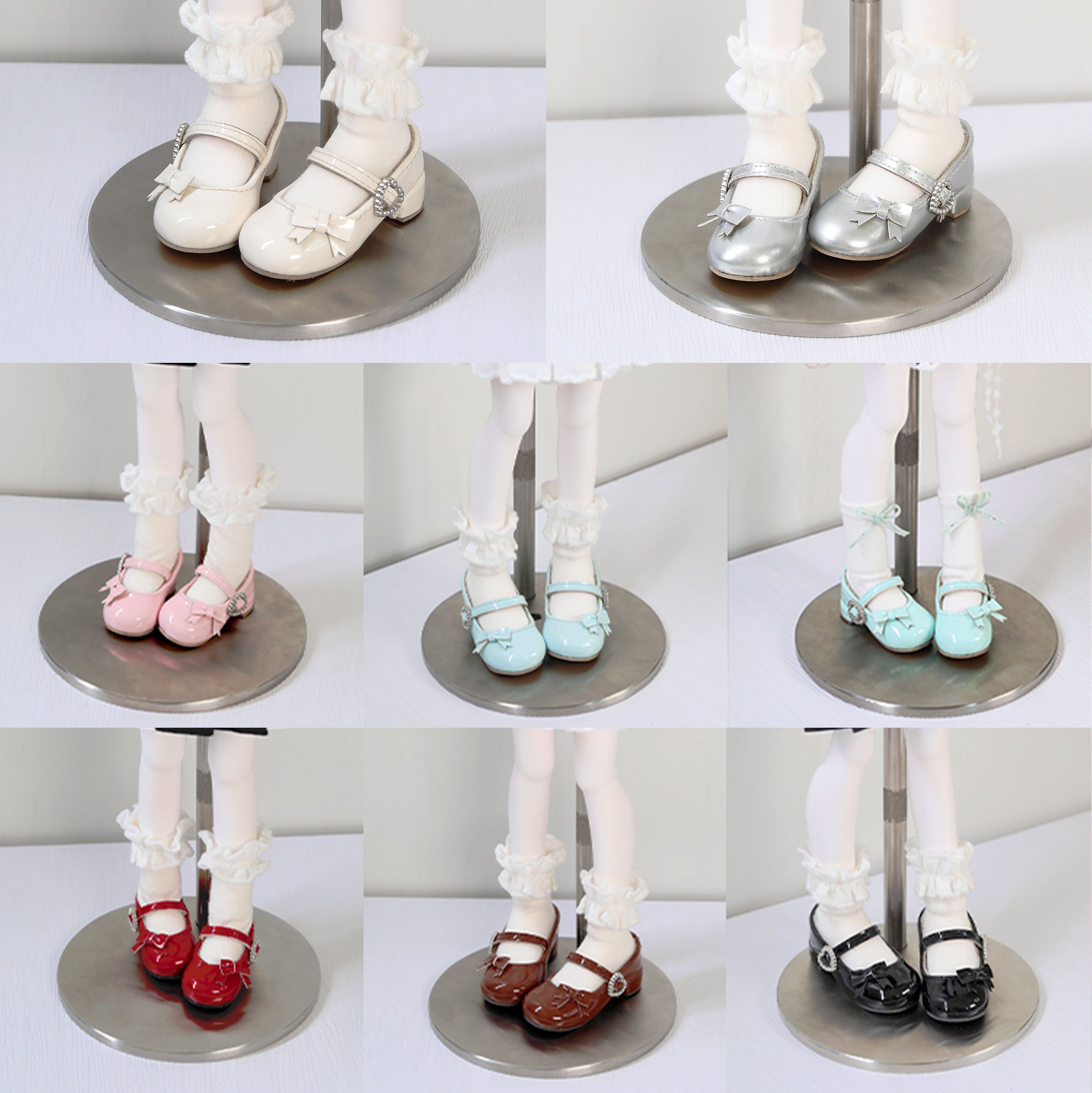 Guard-Love 1/6 1/4 Heart rhinestone leather BJD shoes
