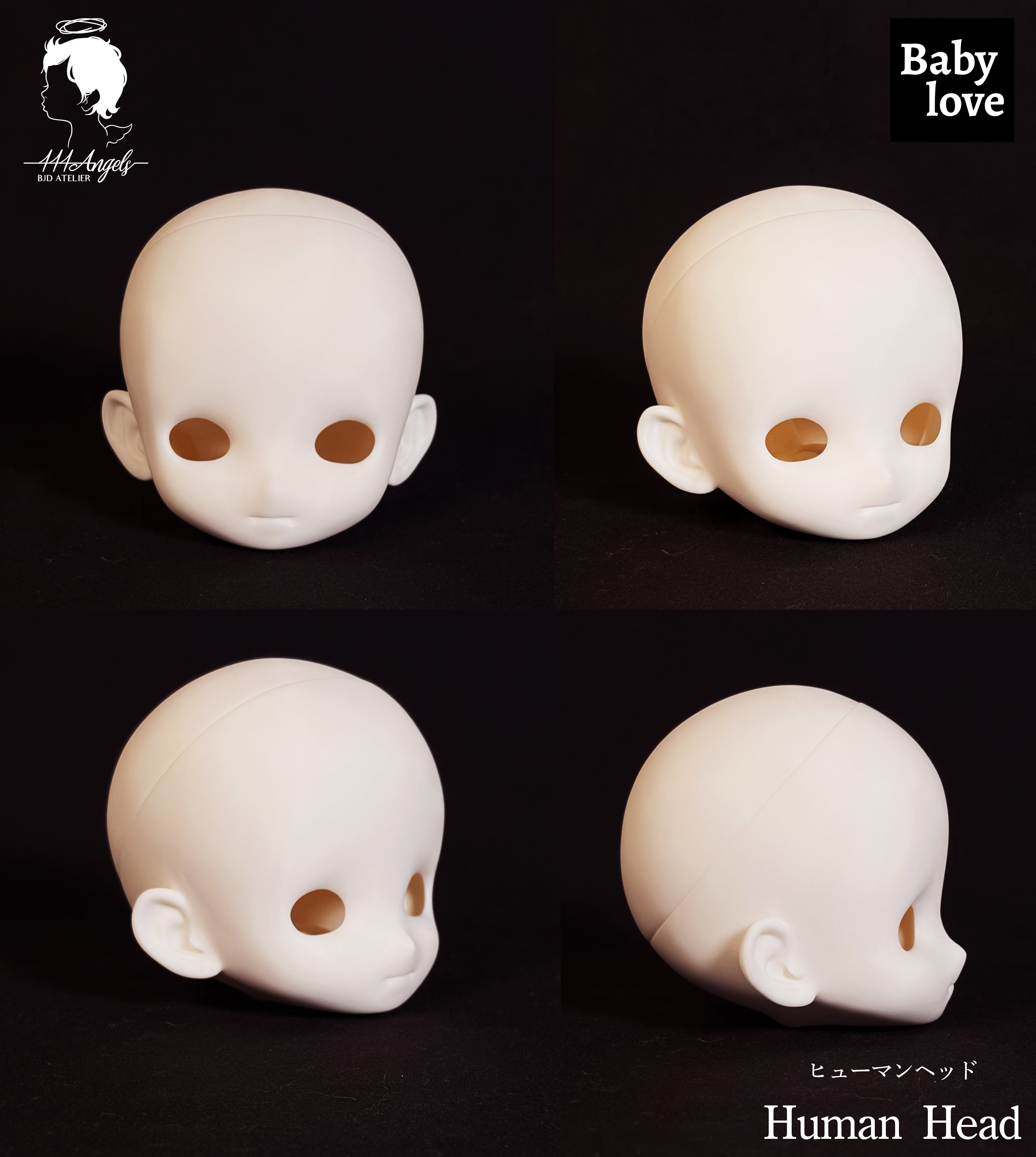 444Angels 1/6 bjd heads nude doll Baby Love