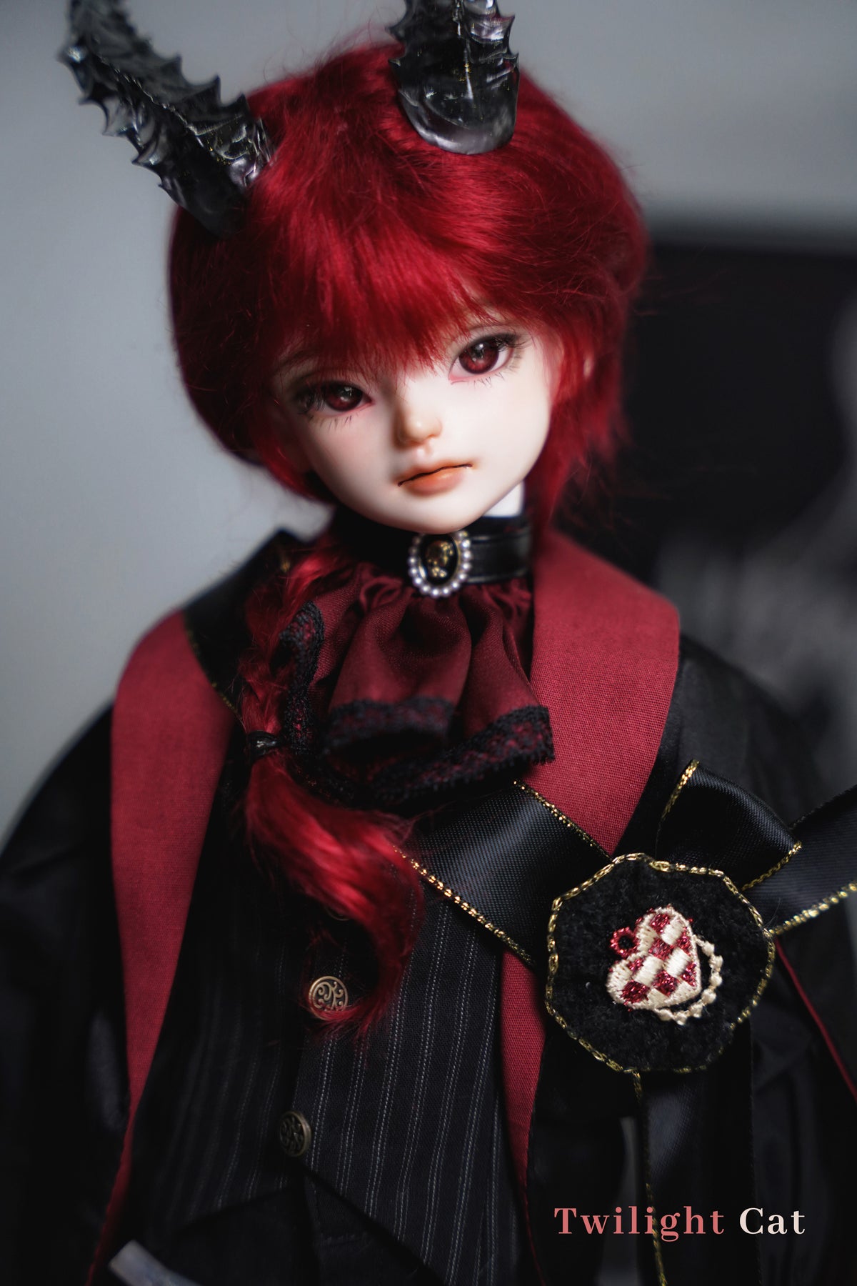 TwilightCat 1/4 RED bjd head