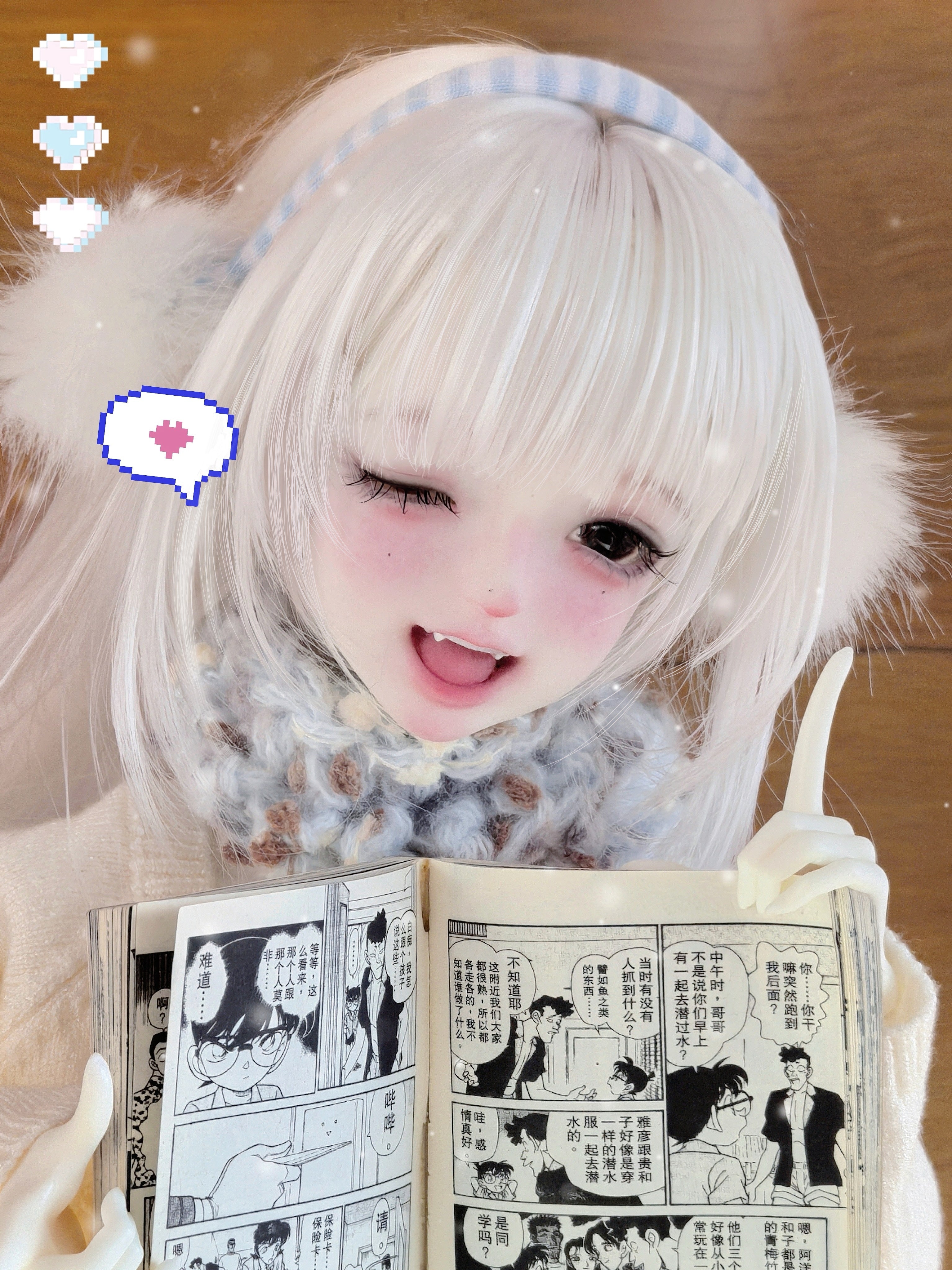 Lalunadoll 1/4 BJD head Kitty Bean & Rice cake body