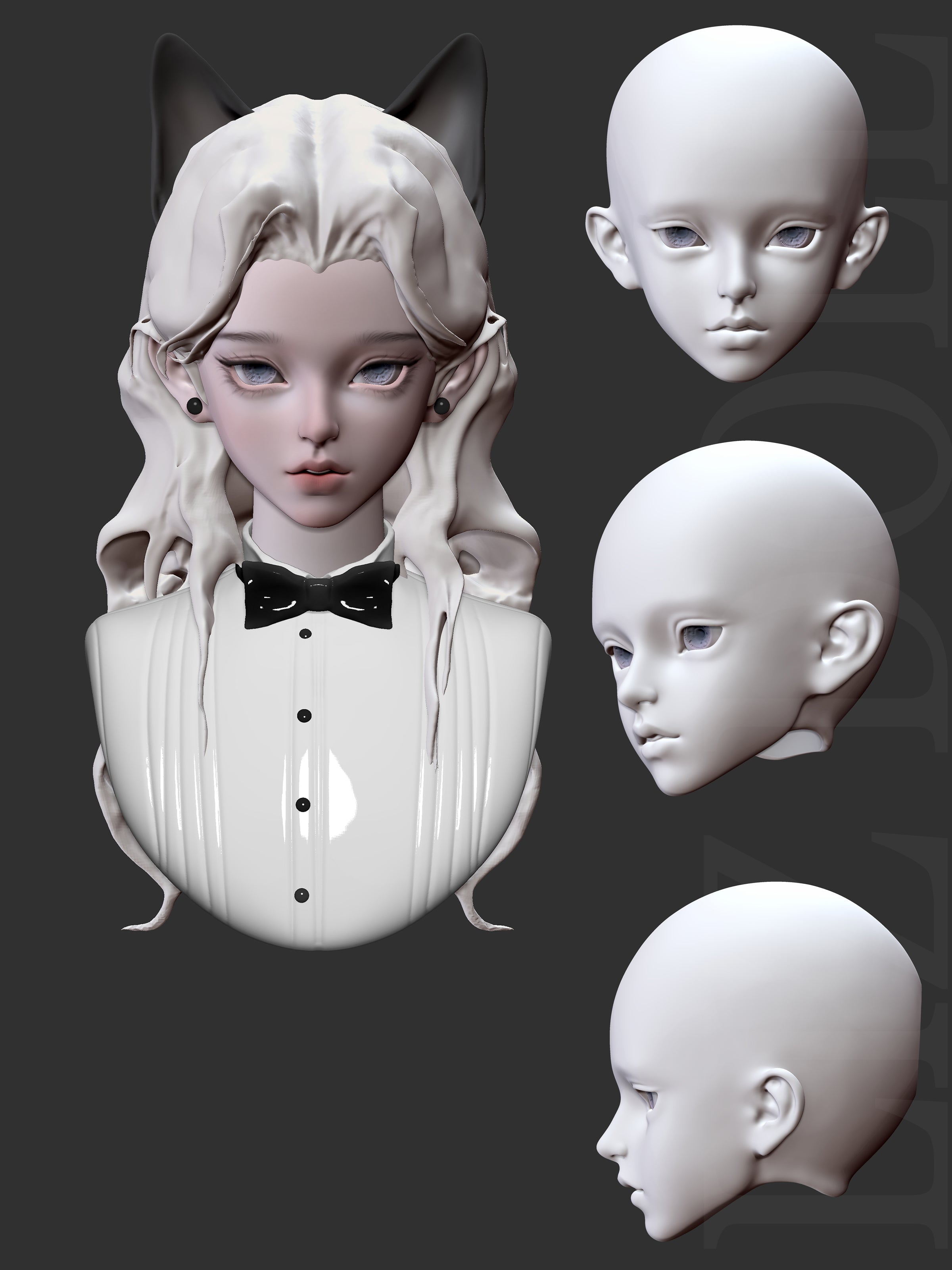 LizDoll 1/4 bjd head Velvet