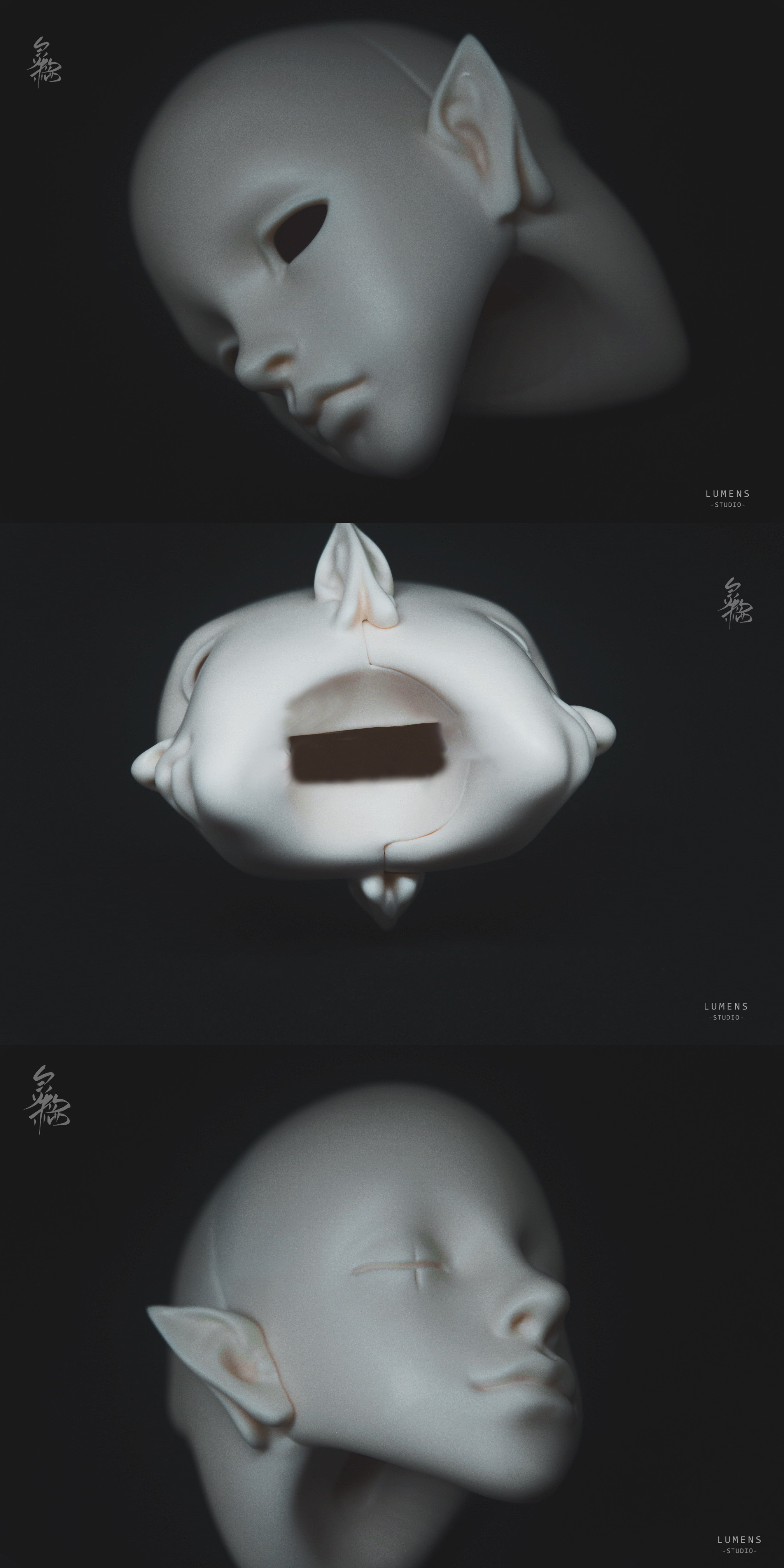 Lumens 1/3 BJD double-side head YueYing