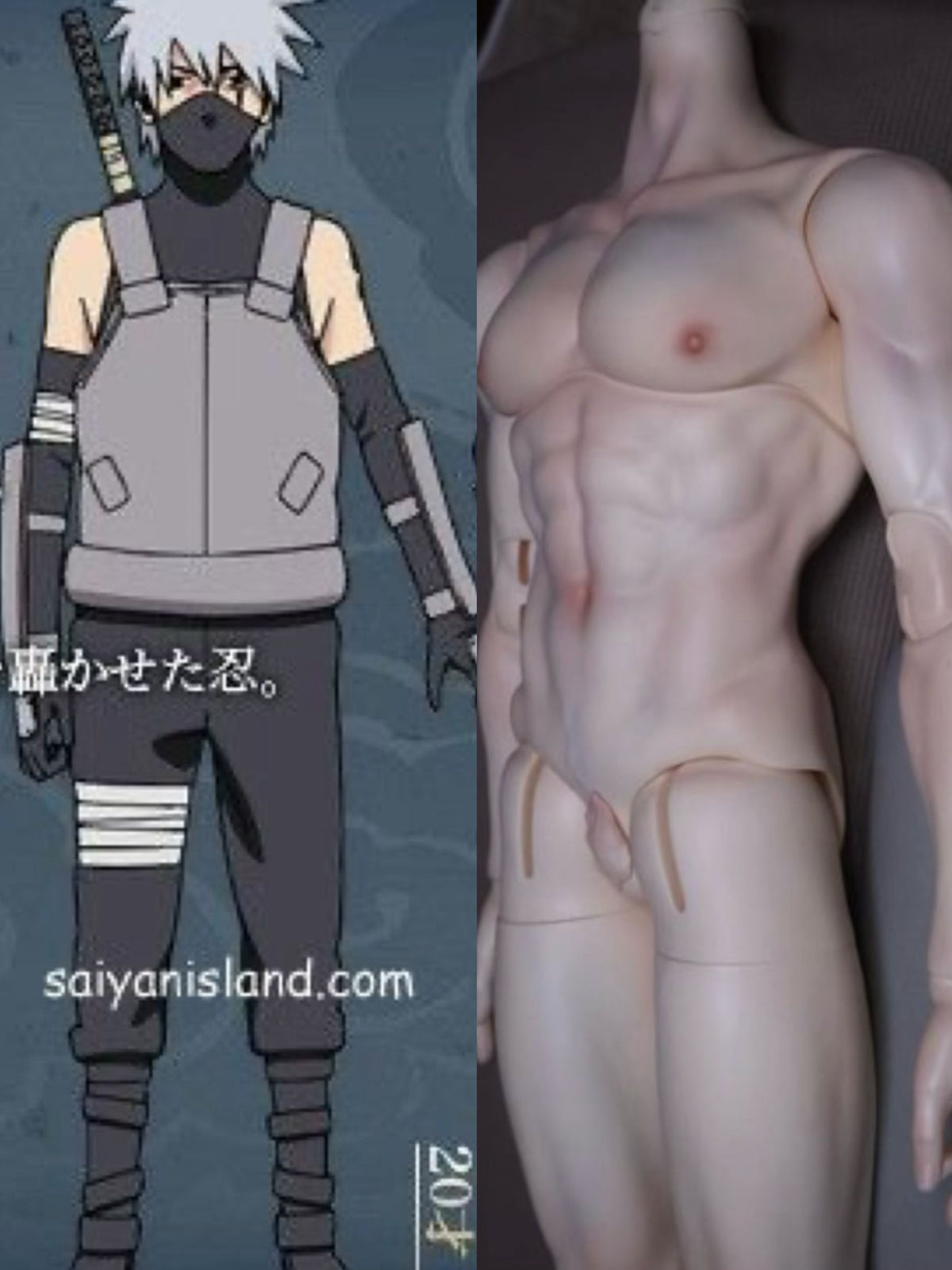 Kakashi upgraded body blushing+ extra clothes