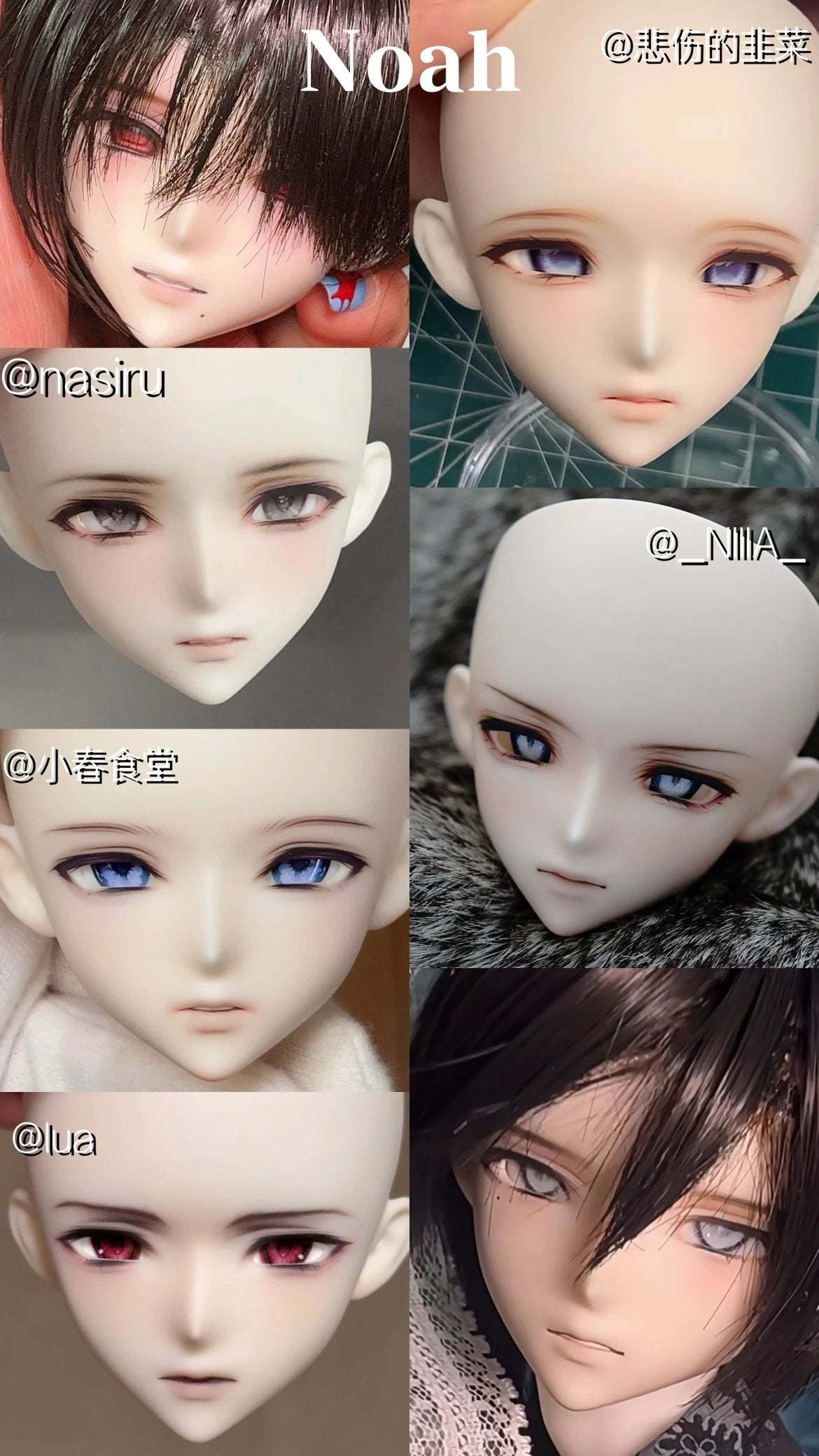 SOII 1/4 BJD head Noah & Finn