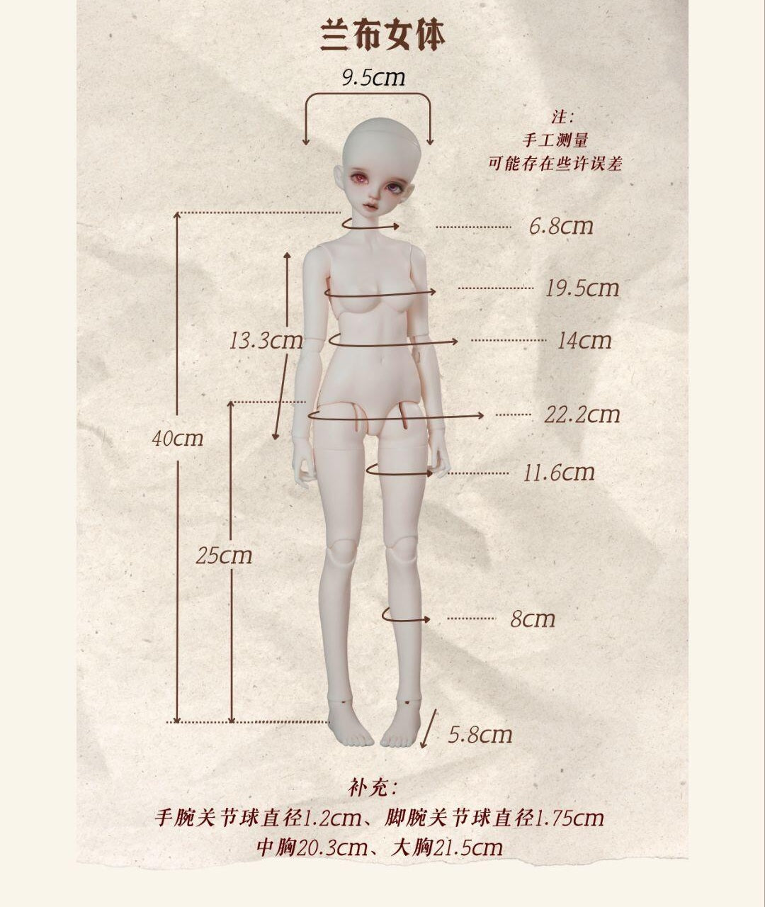 ForYourDoll 1/4 BJD female Body