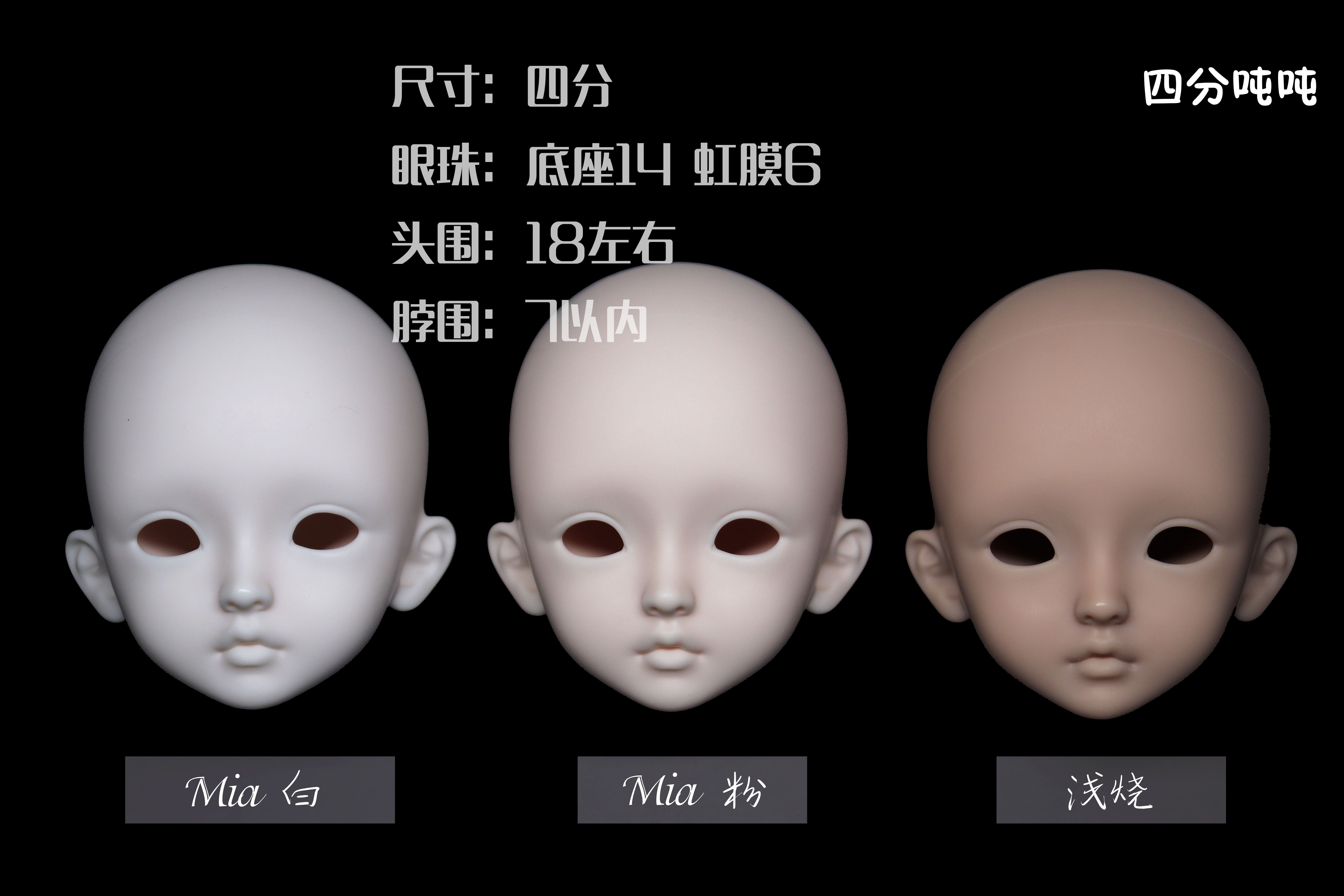 QianQian 1/4 BJD Head DunDun