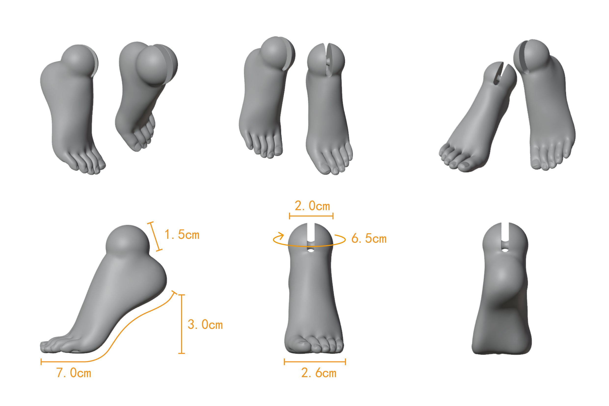 Romantic In Apertures BJD hands and feet accessories for 1/3 Volks