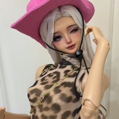 Rosemary 1/4 1/3 Sleeveless leopard print bodysuit BJD clothing