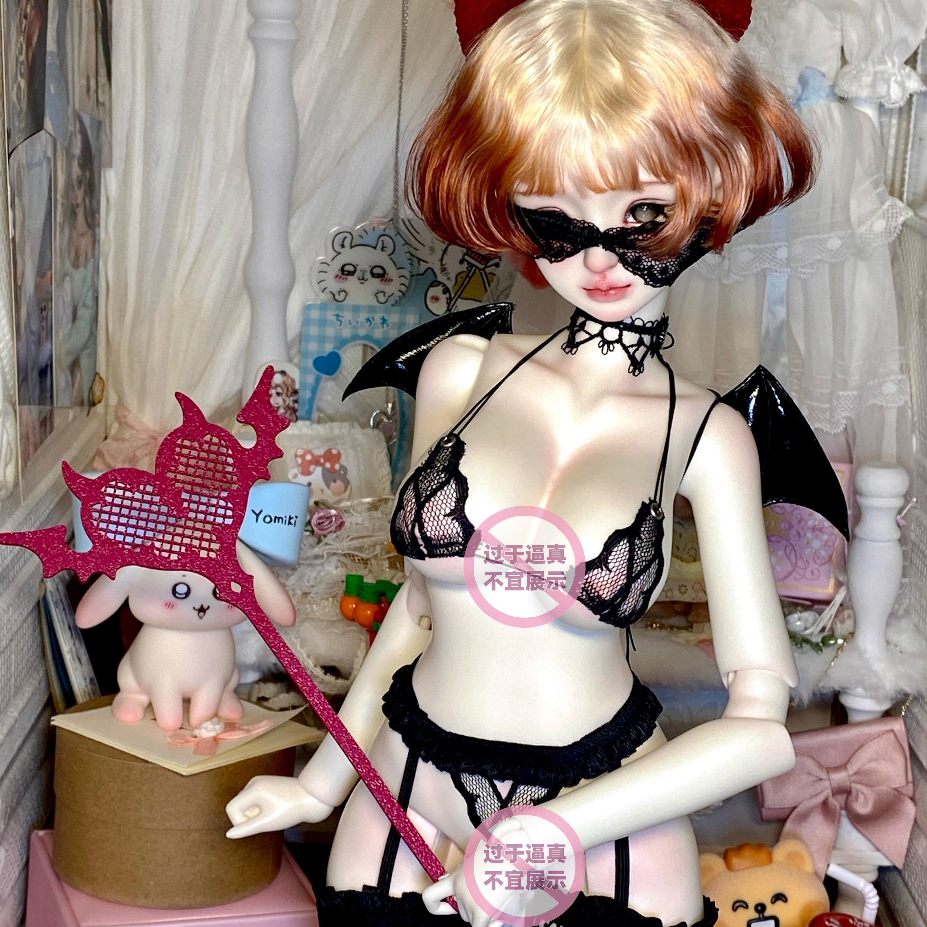 Minimalism 1/4 Lace and Beaded Lingerie Set BJD clothing