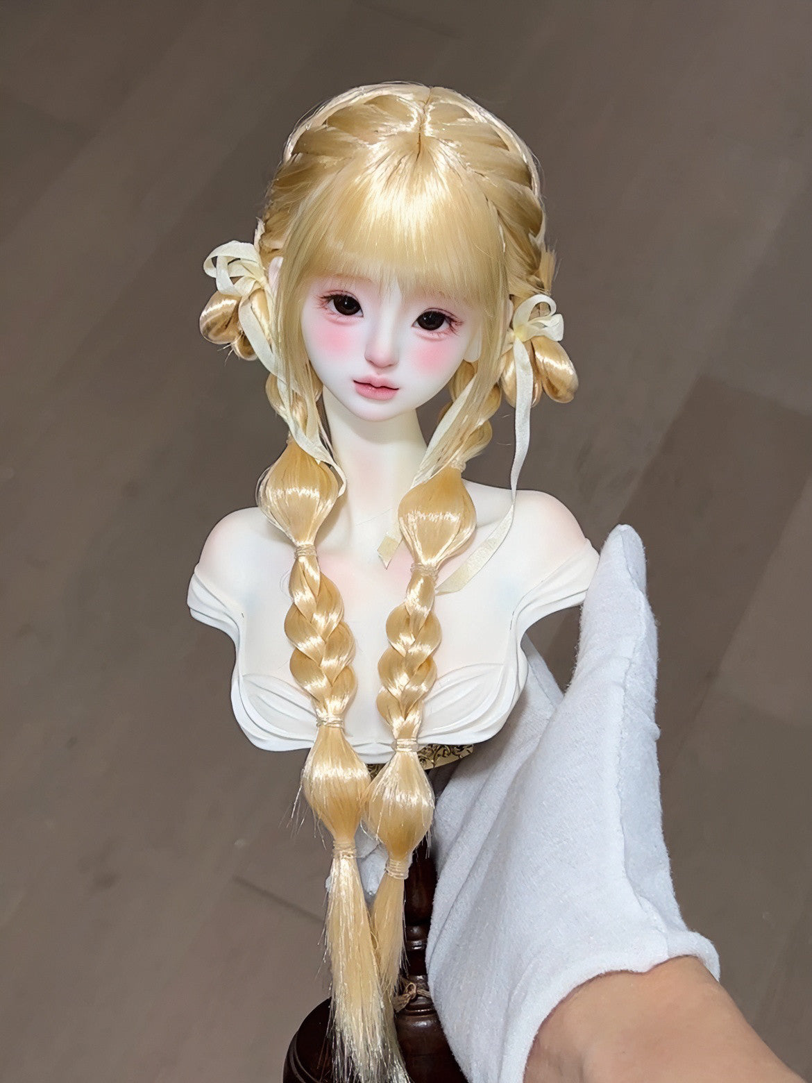 Awen 1/3 1/4 Sweetheart Pigtails BJD wigs Russia Mohair代购