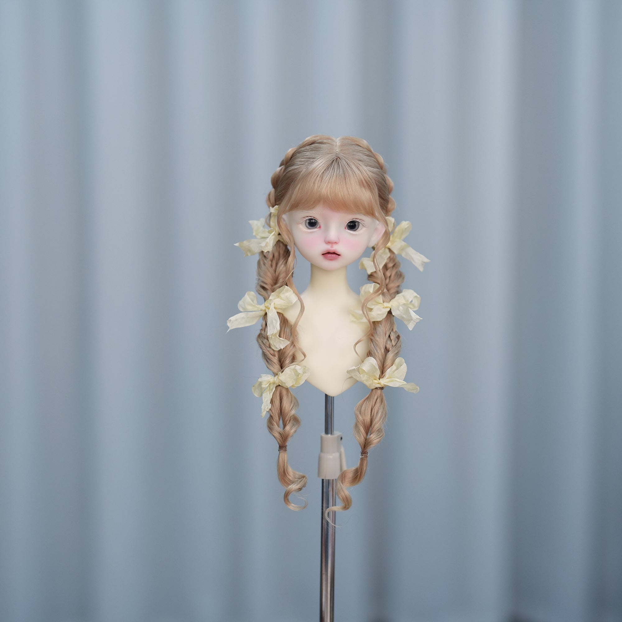 Awen 1/3 1/4 1/6 double braid BJD wigs Russia Mohair代购