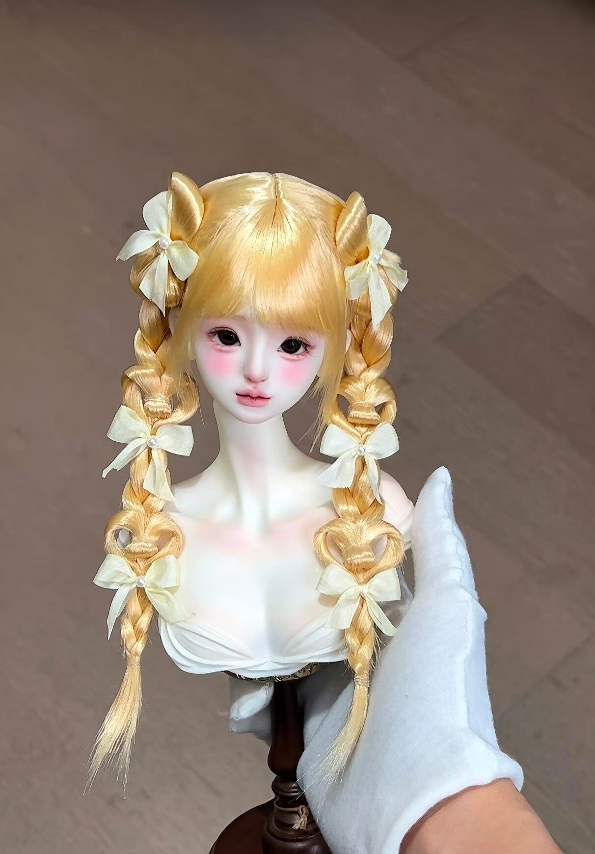 Awen 1/3 1/4 Butterfly Heart Braid BJD wigs Russia Mohair代购