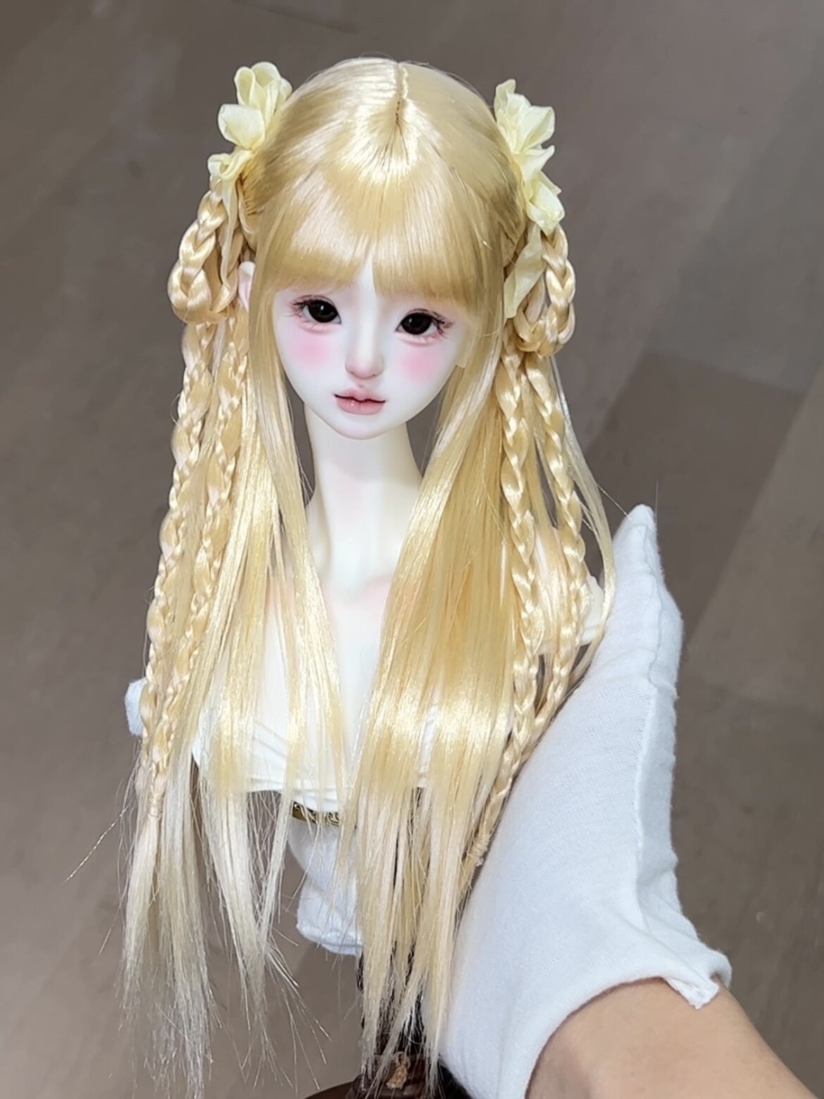 Awen 1/3 1/4 1/6 Lop-eared Rabbit BJD wigs Russia Mohair代购