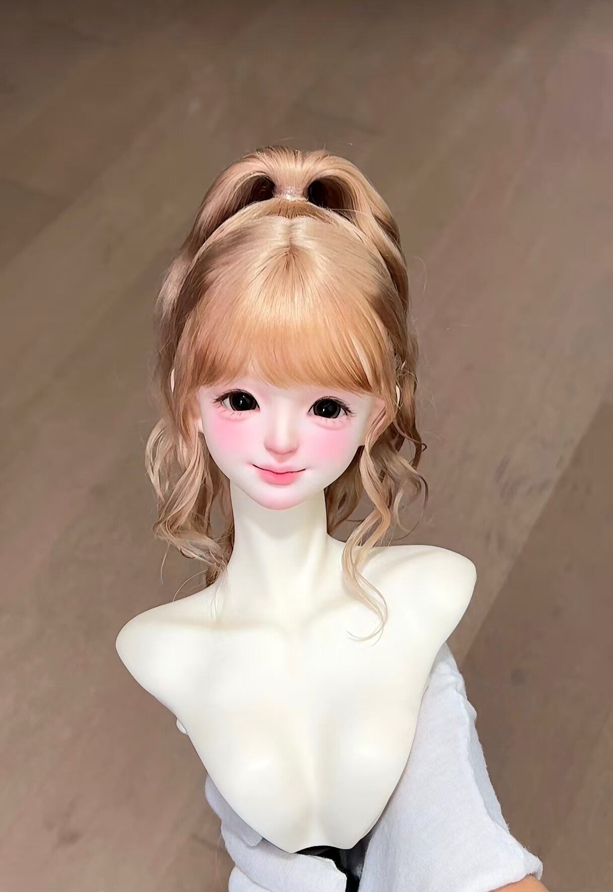 Awen 1/3 1/4 1/6 High Ponytail BJD wigs Russia Mohair代购