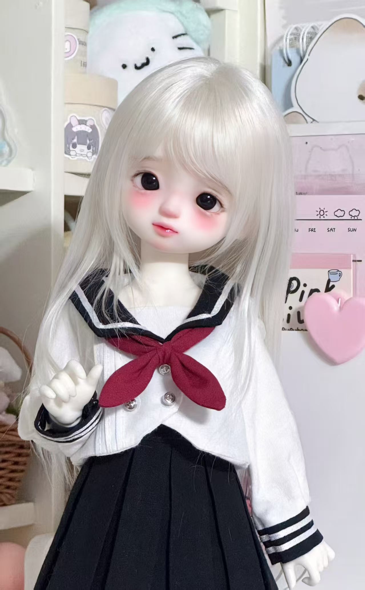 Awen 1/3 1/4 1/6 BJD wigs  Layered Hair Russia Mohair代购