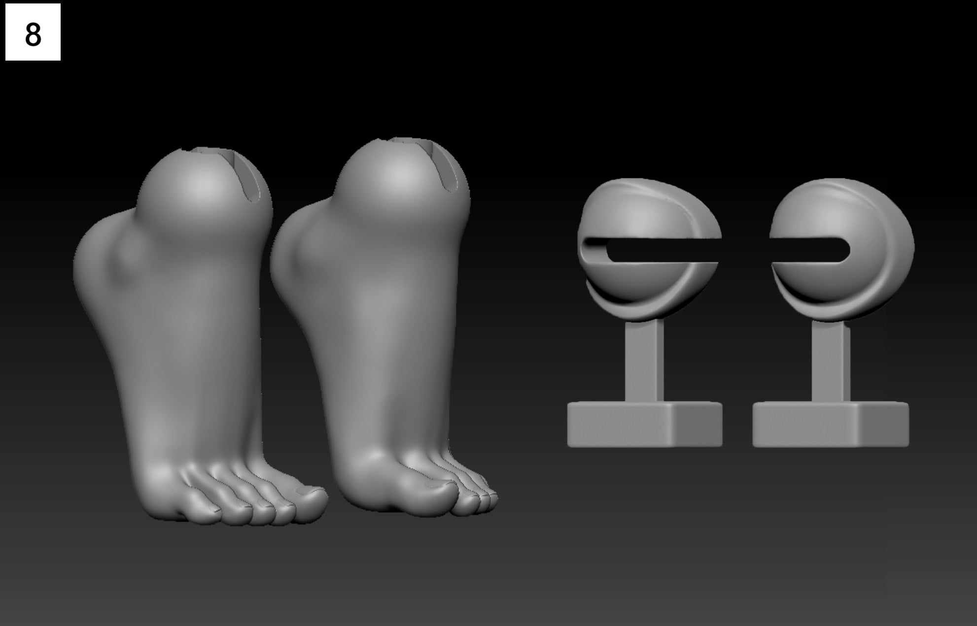 ShouShouDoll hands/ teeth/ tongue for 1/4 Cat Coco body
