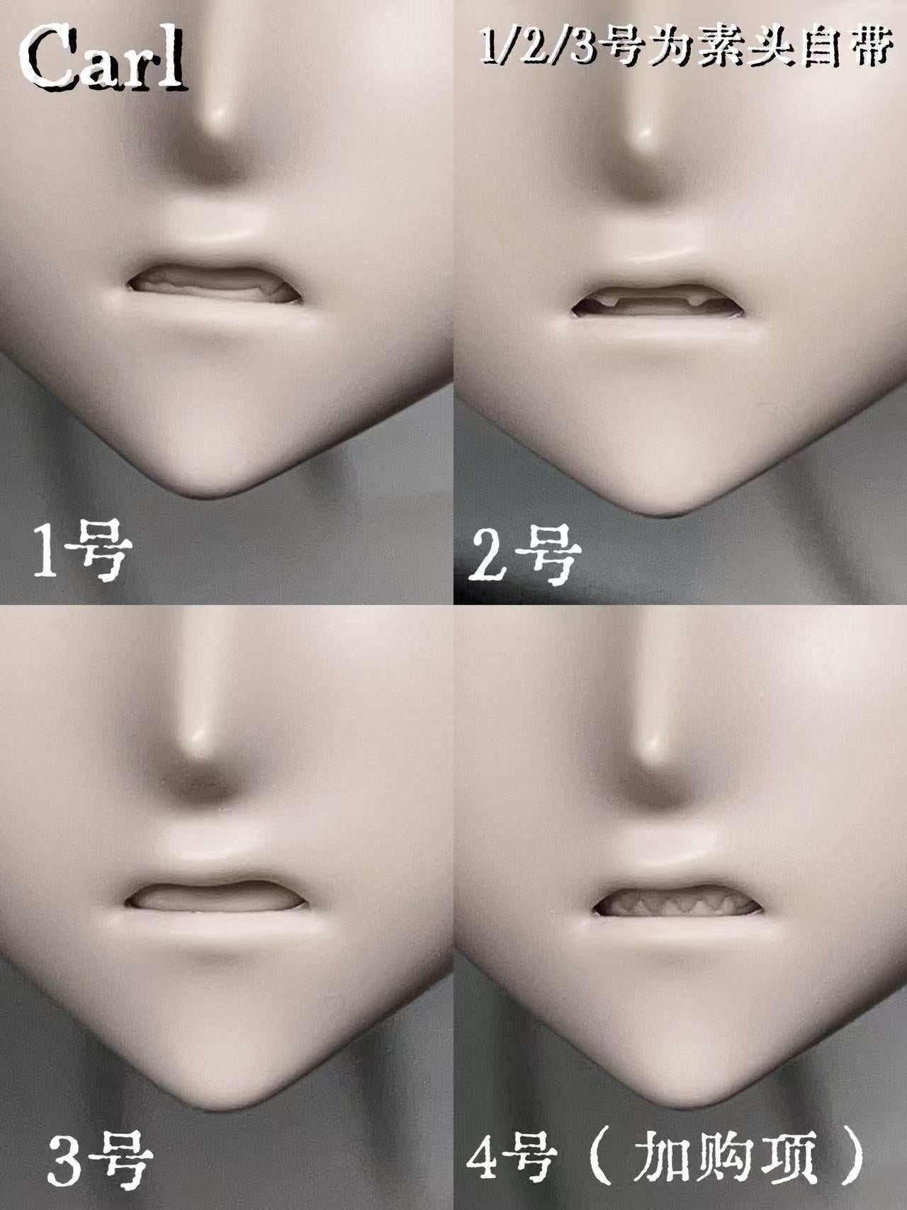 SOII 1/4 BJD head Eros & Carl